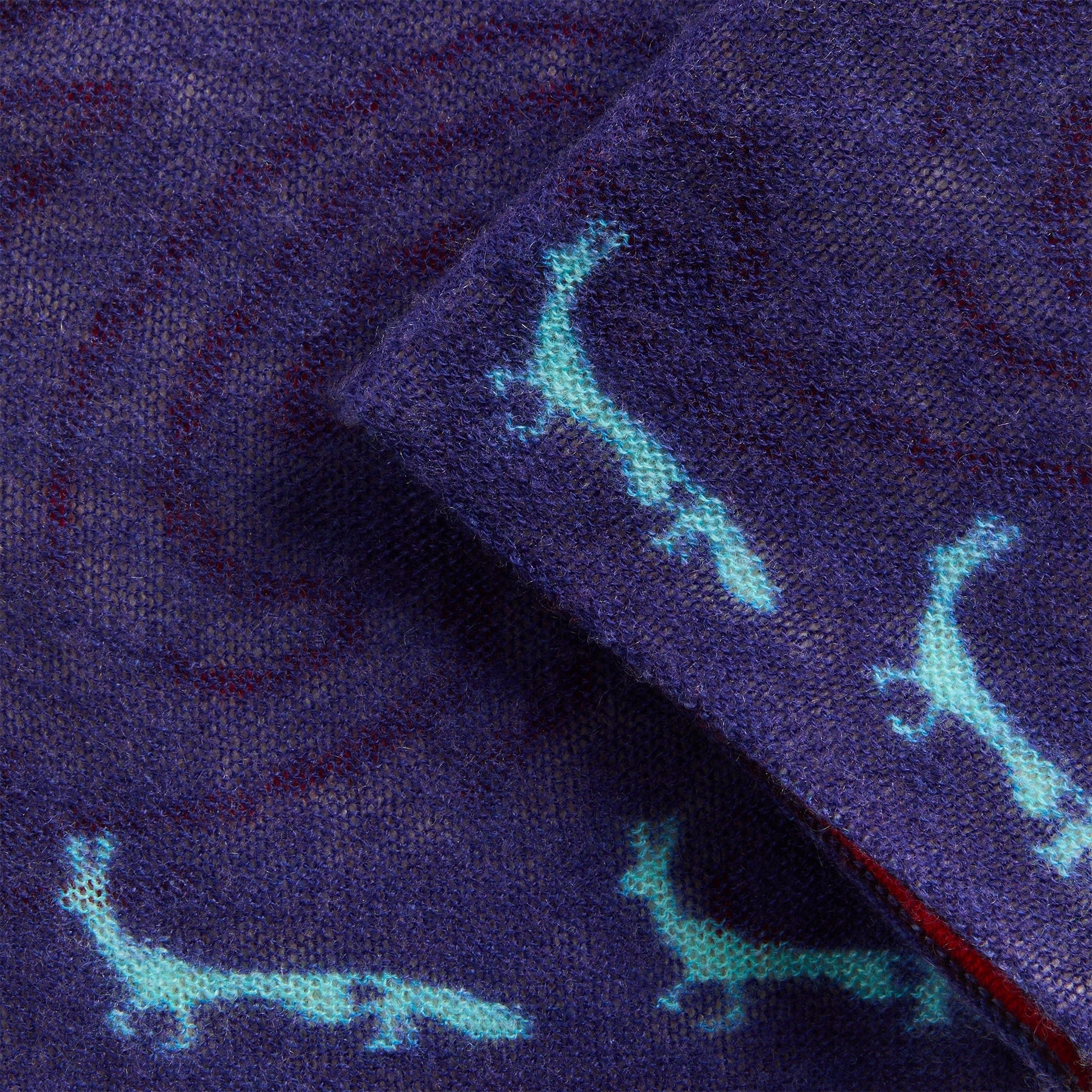 Adrian Cashmere Houndhare Beanie - Purple
