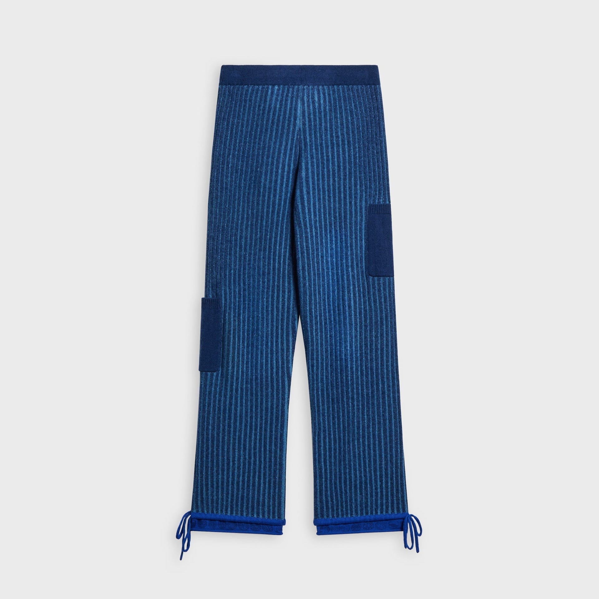 Adrian Cashmere Ribbed Trackies Pant - Navy