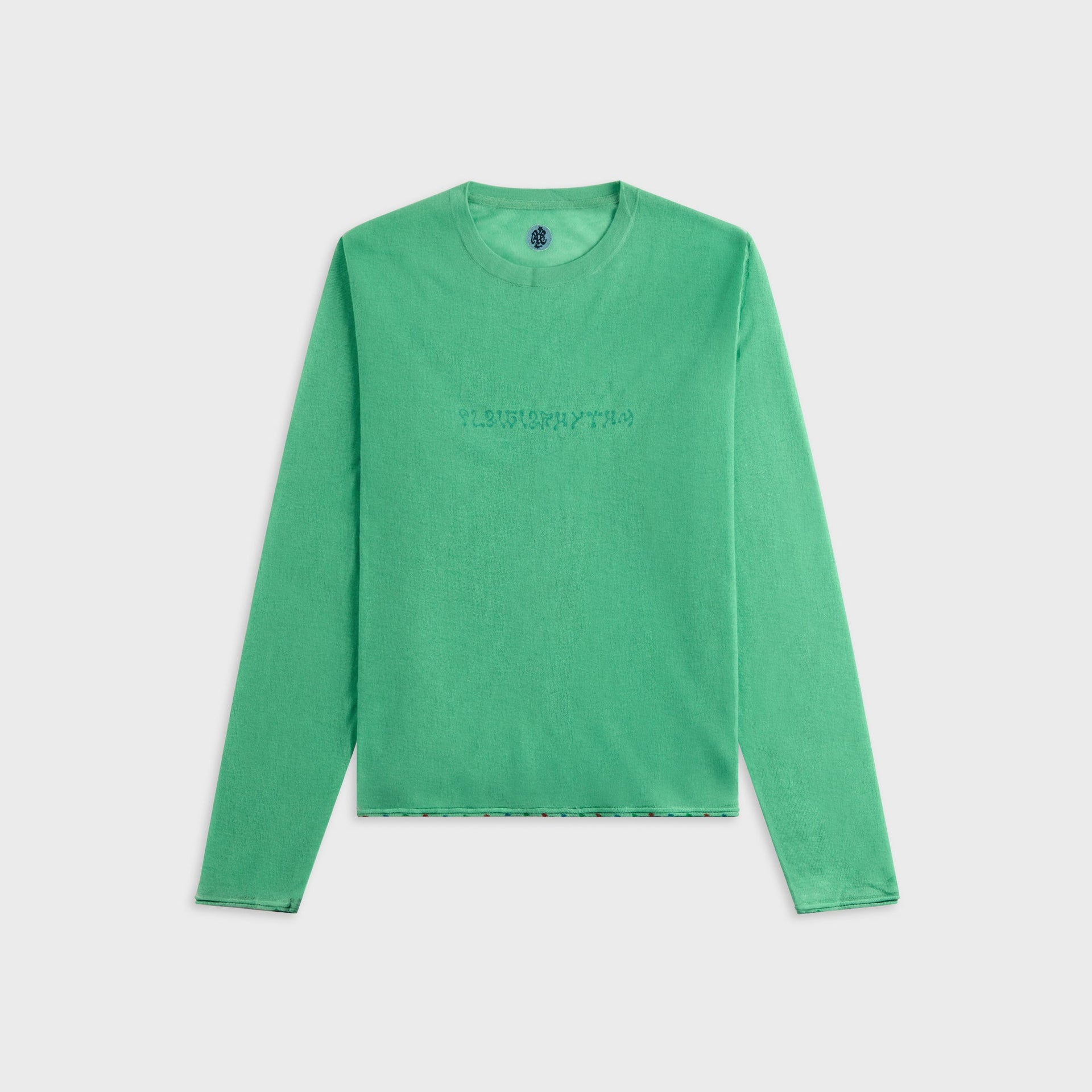 Adrian Cashmere Plagiarhythm Long Sleeve Sweater - Green
