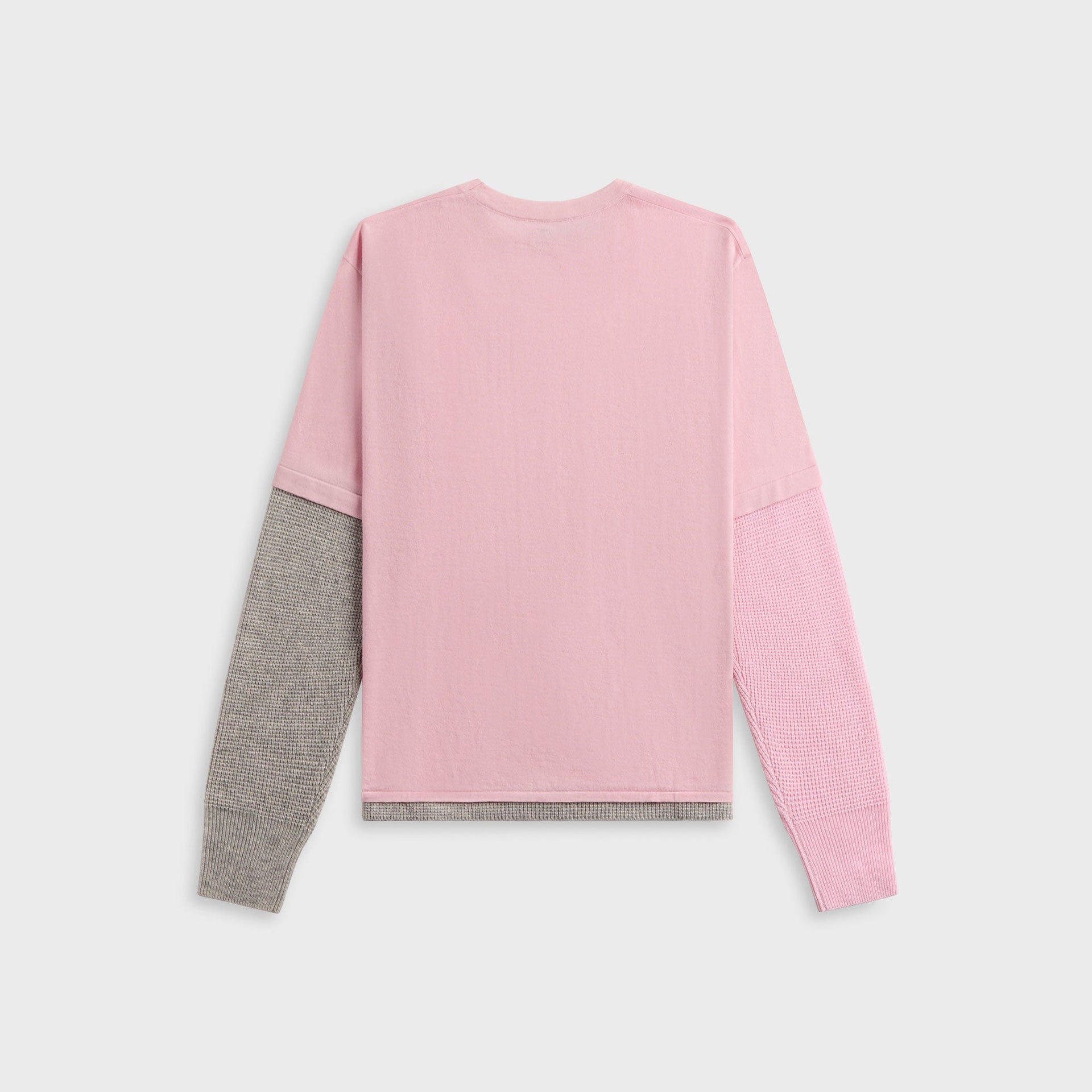 Adrian Cashmere Double Layer Top - Pink / Grey