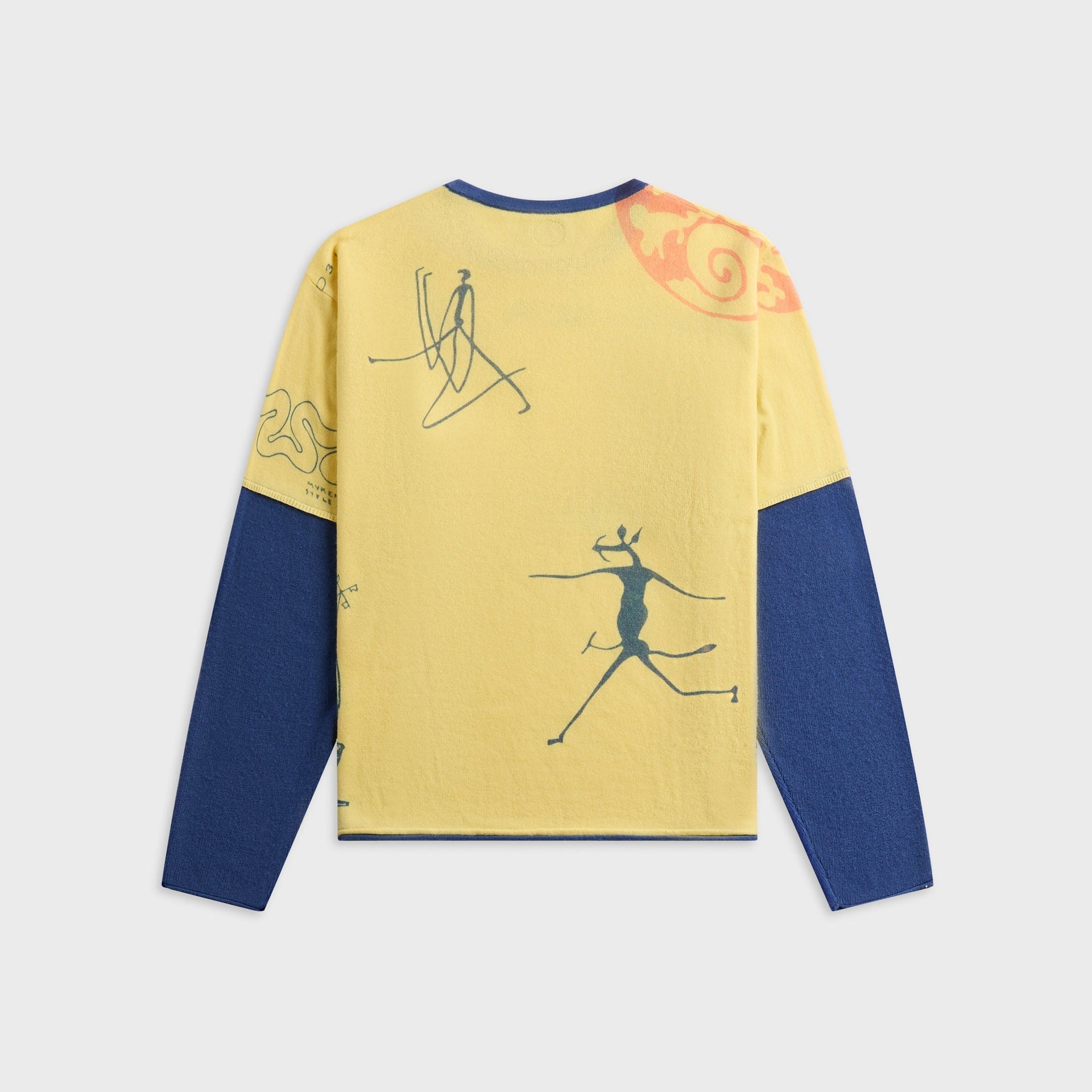 Adrian Cashmere Daisy Double Layer Tee - Yellow