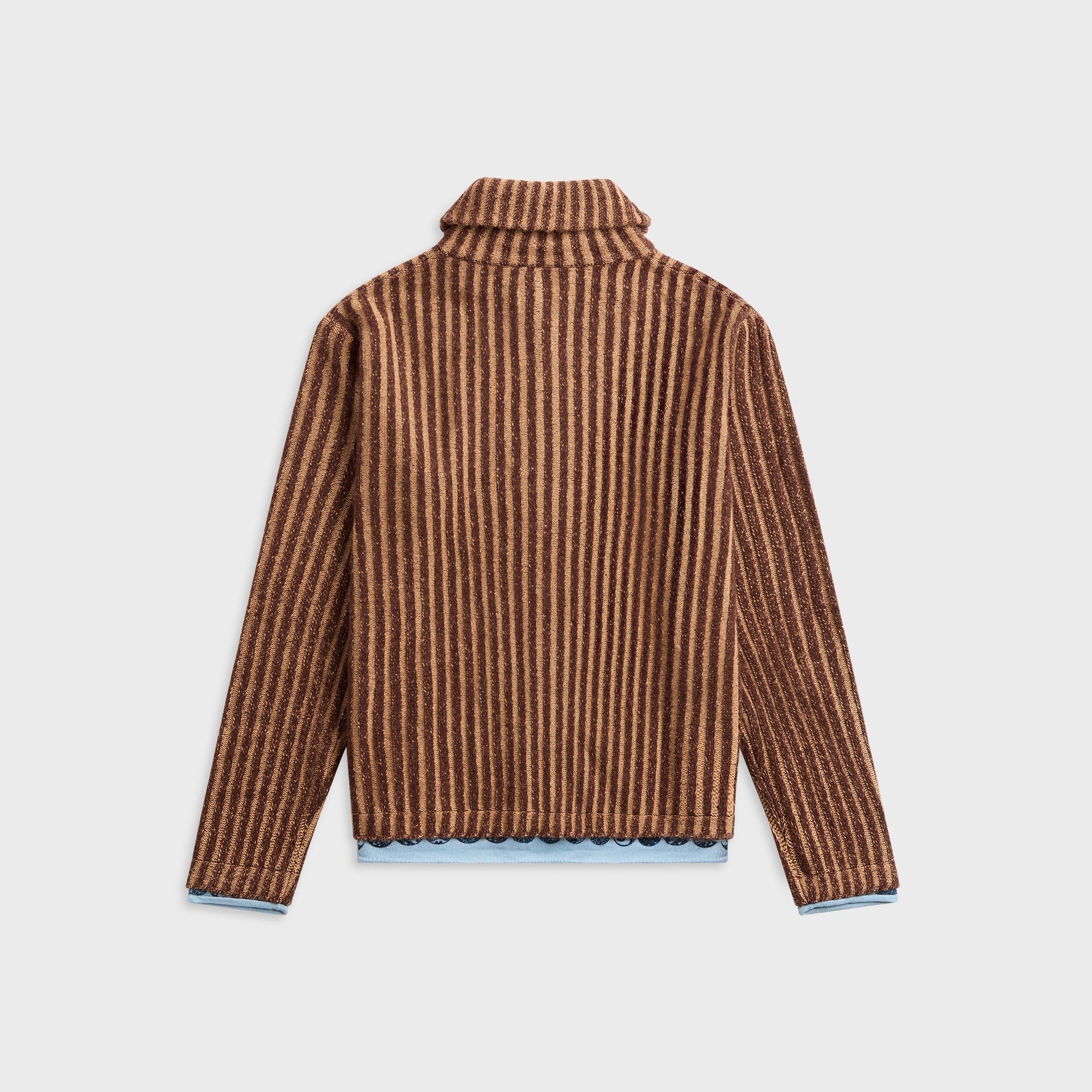 Adrian Cashmere Chestnut Full Zip Sweater - Brown