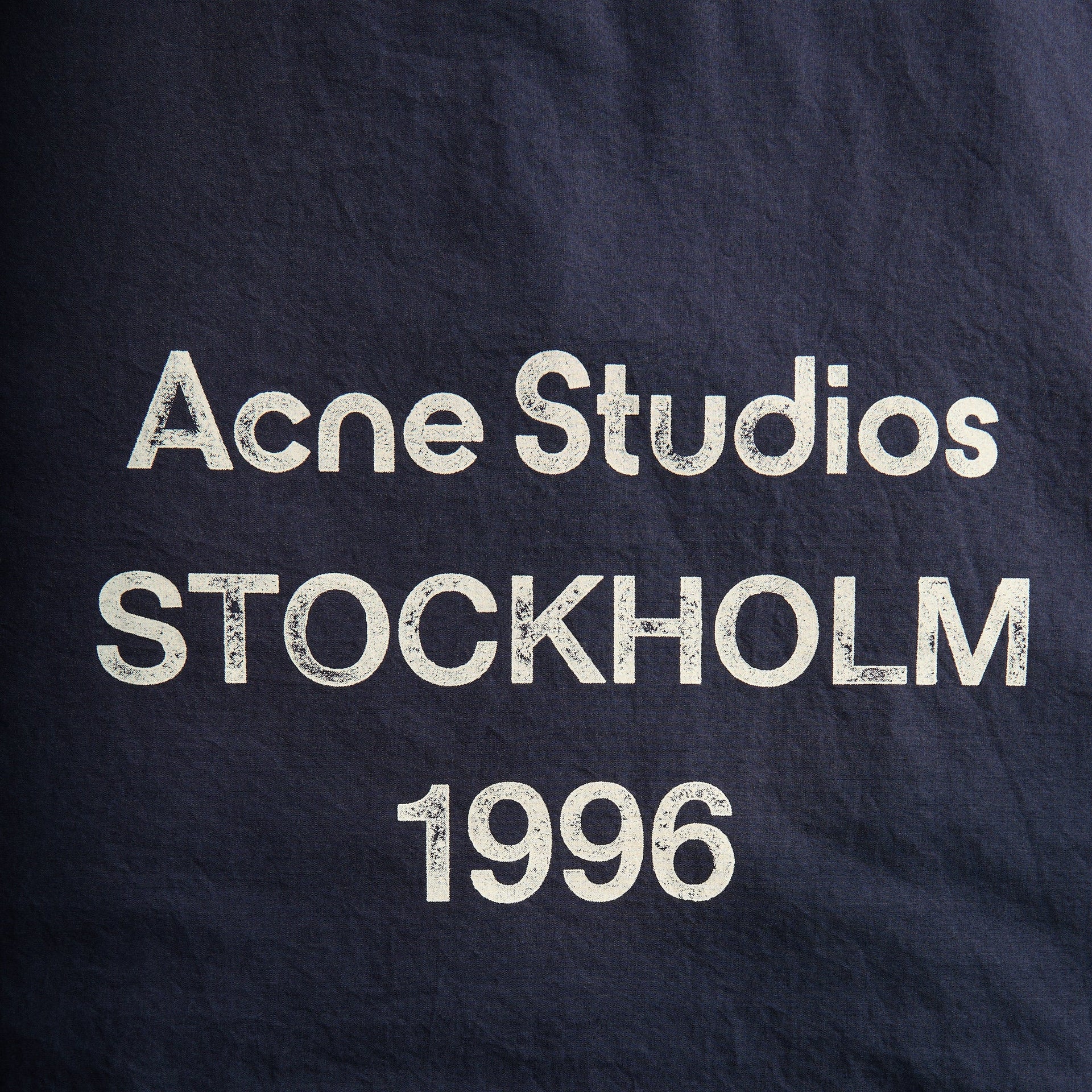 Acne Studios Washed Logo Jacket - Navy
