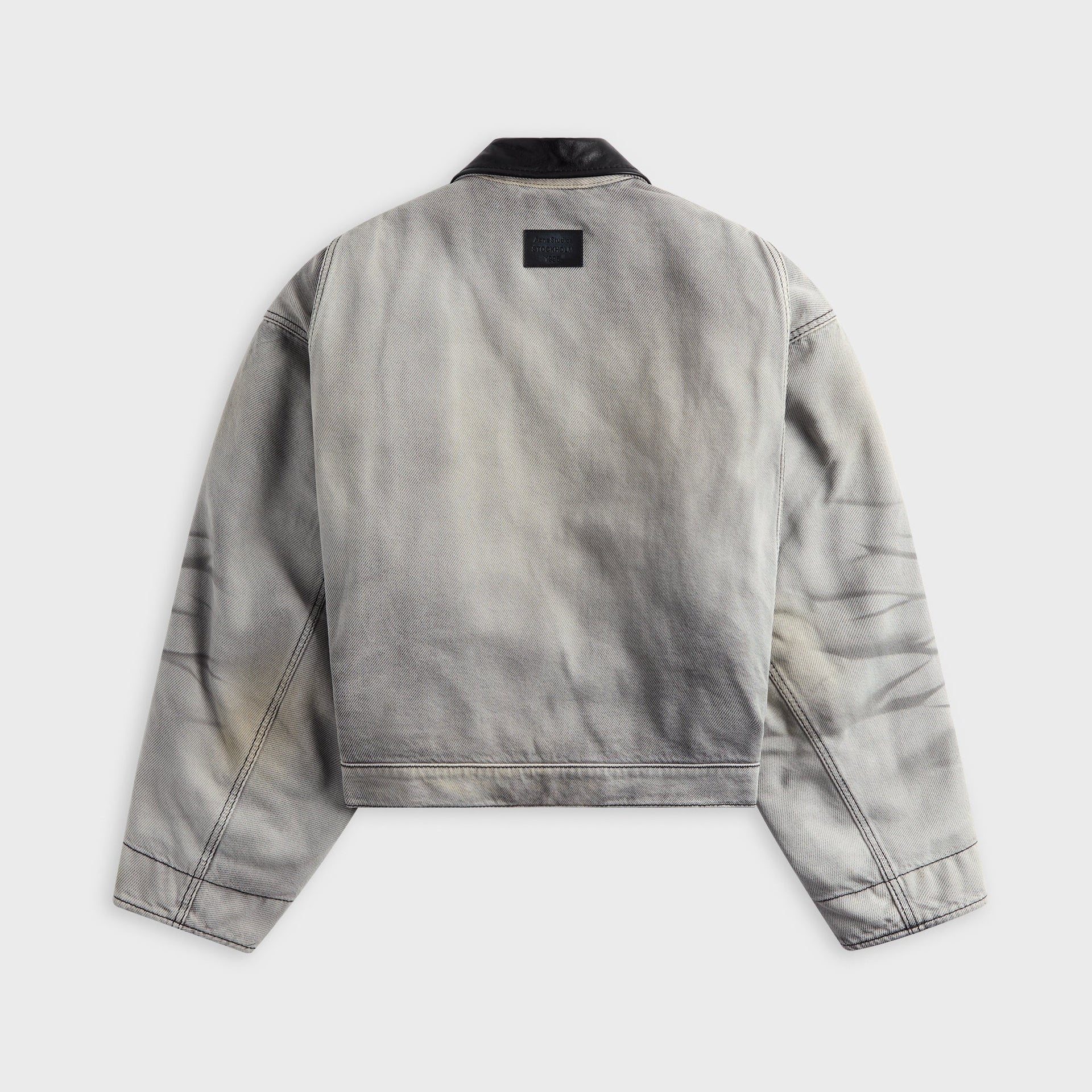 Acne Studios Faded Denim Bomber Jacket - White / Black