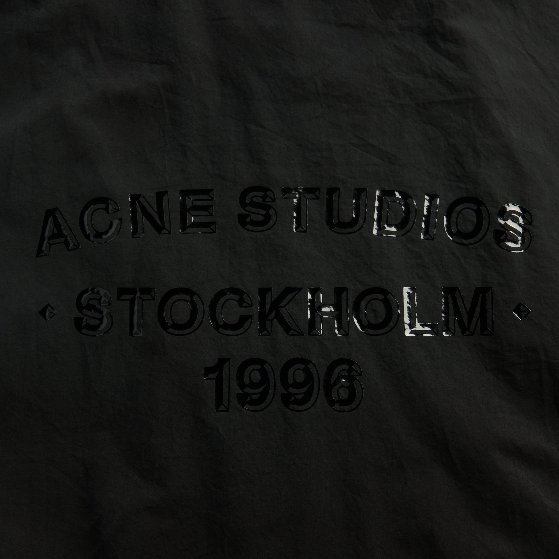 Acne Studios Hooded Logo Jacket - Black