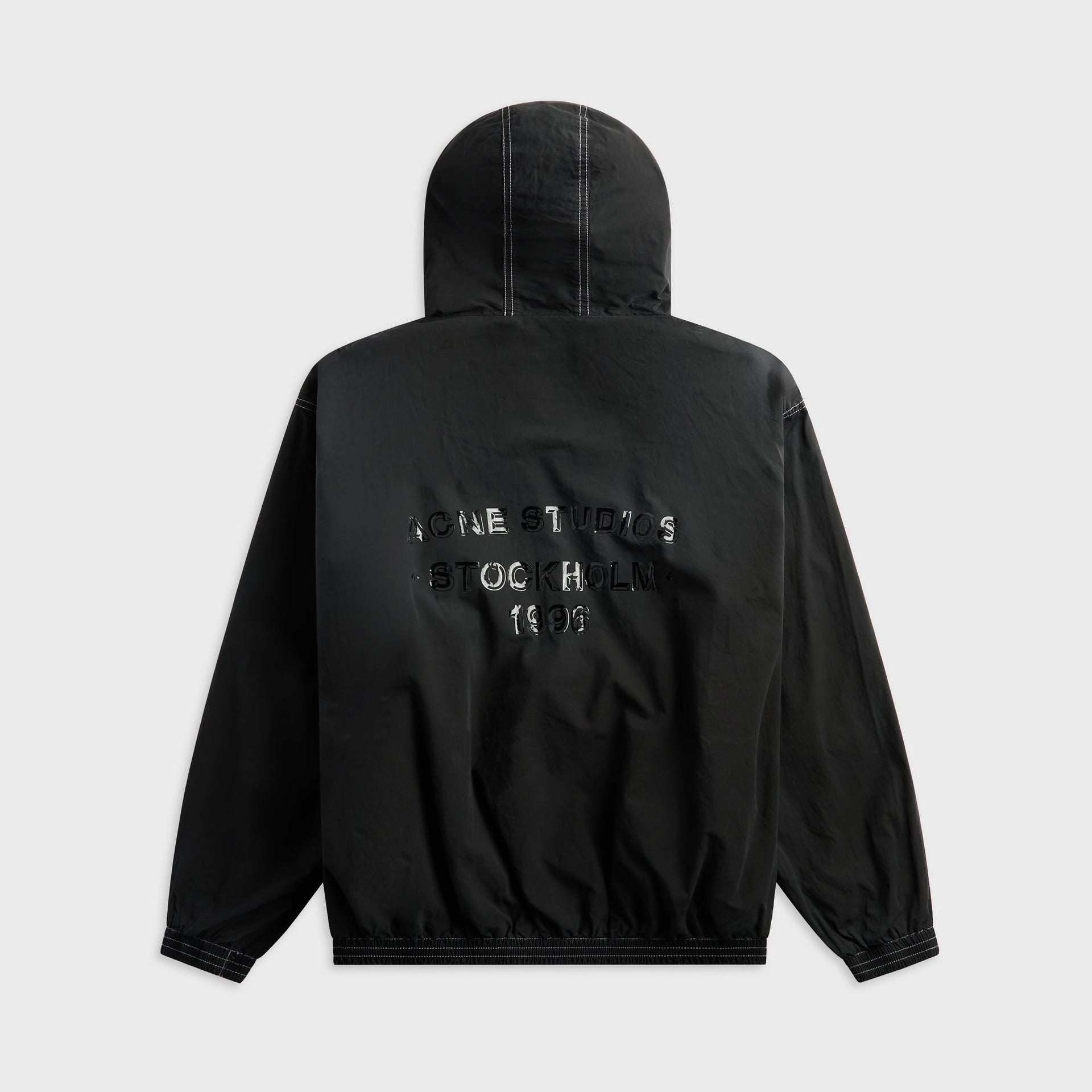 Acne Studios Hooded Logo Jacket - Black