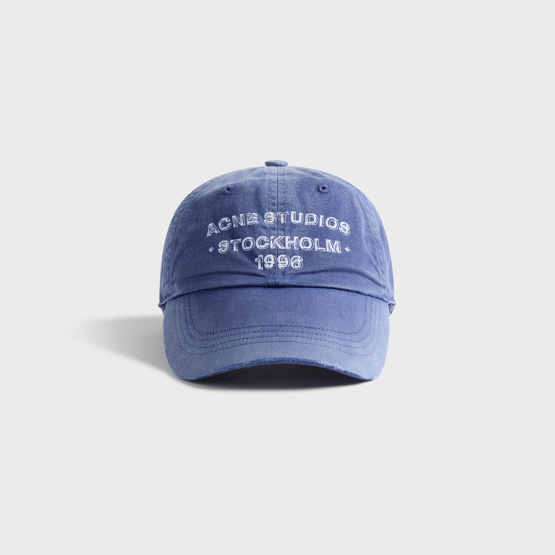 Acne Studios Washed Logo Cap - Navy