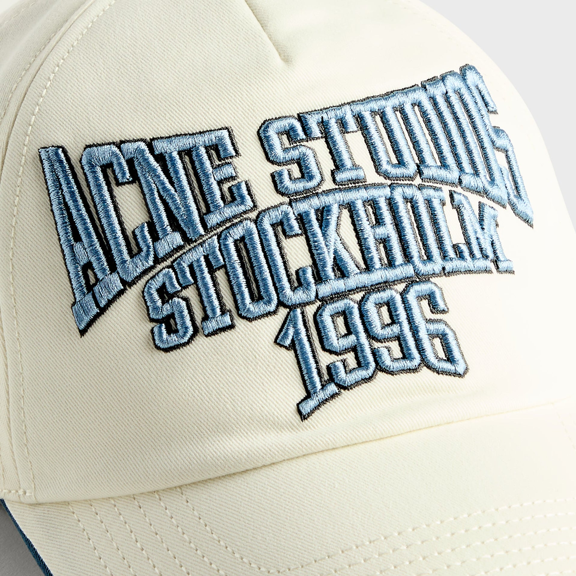 Acne Studios Embroidered Logo Cap - White / Grey
