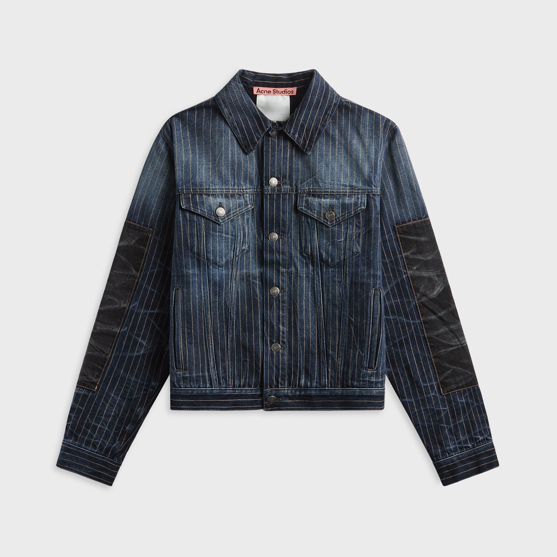 Acne Studios Patchwork Denim Jacket - Blue / Black