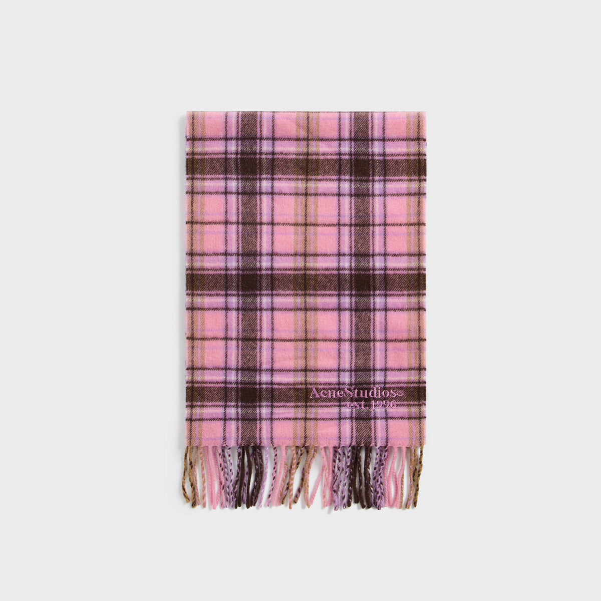 Acne Studios Cashmere Scarf - Pink / Black