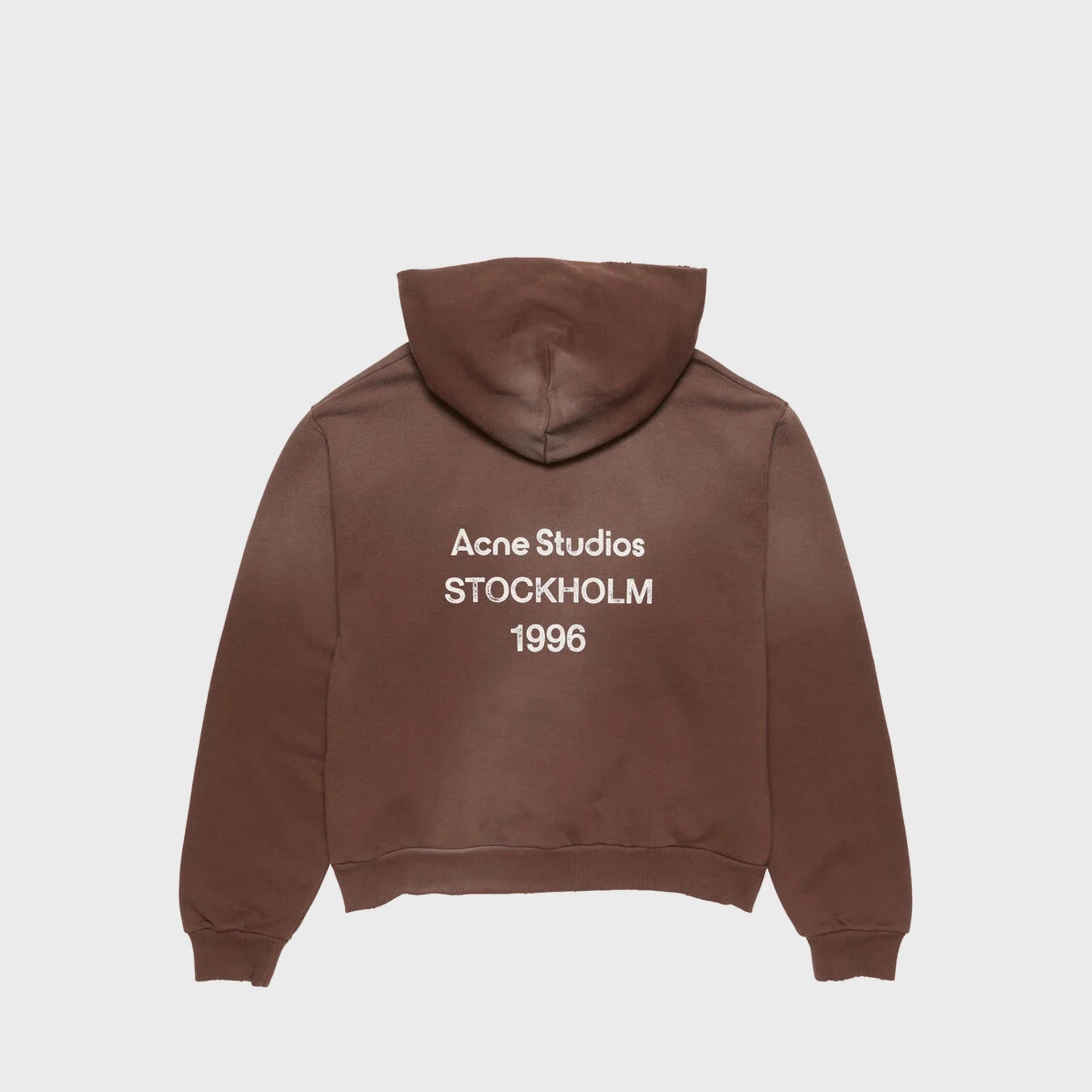 Acne Studios Fleece Logo Hoodie - Chocolate Brown