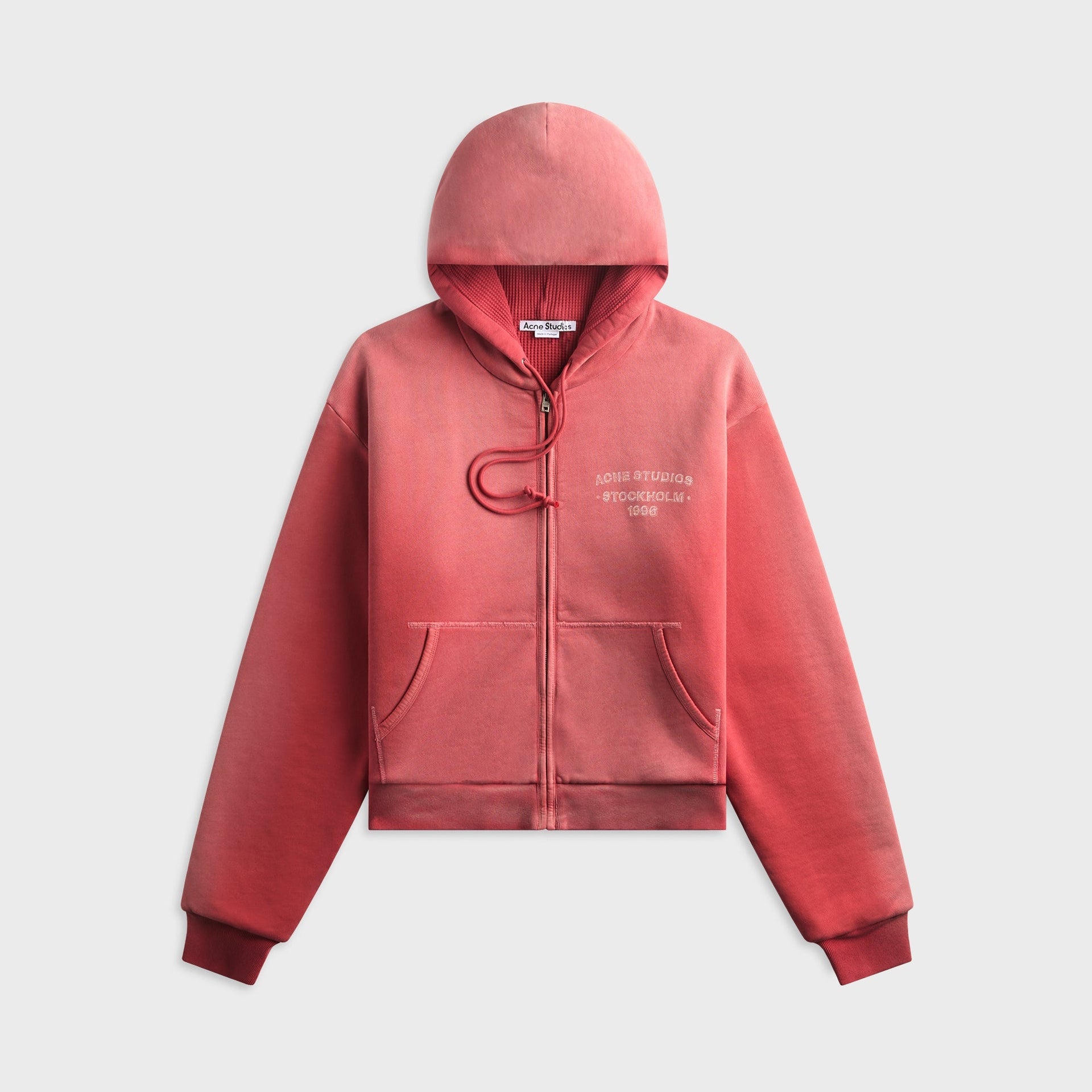Acne Studios Sprayed Zip Hoodie - Red