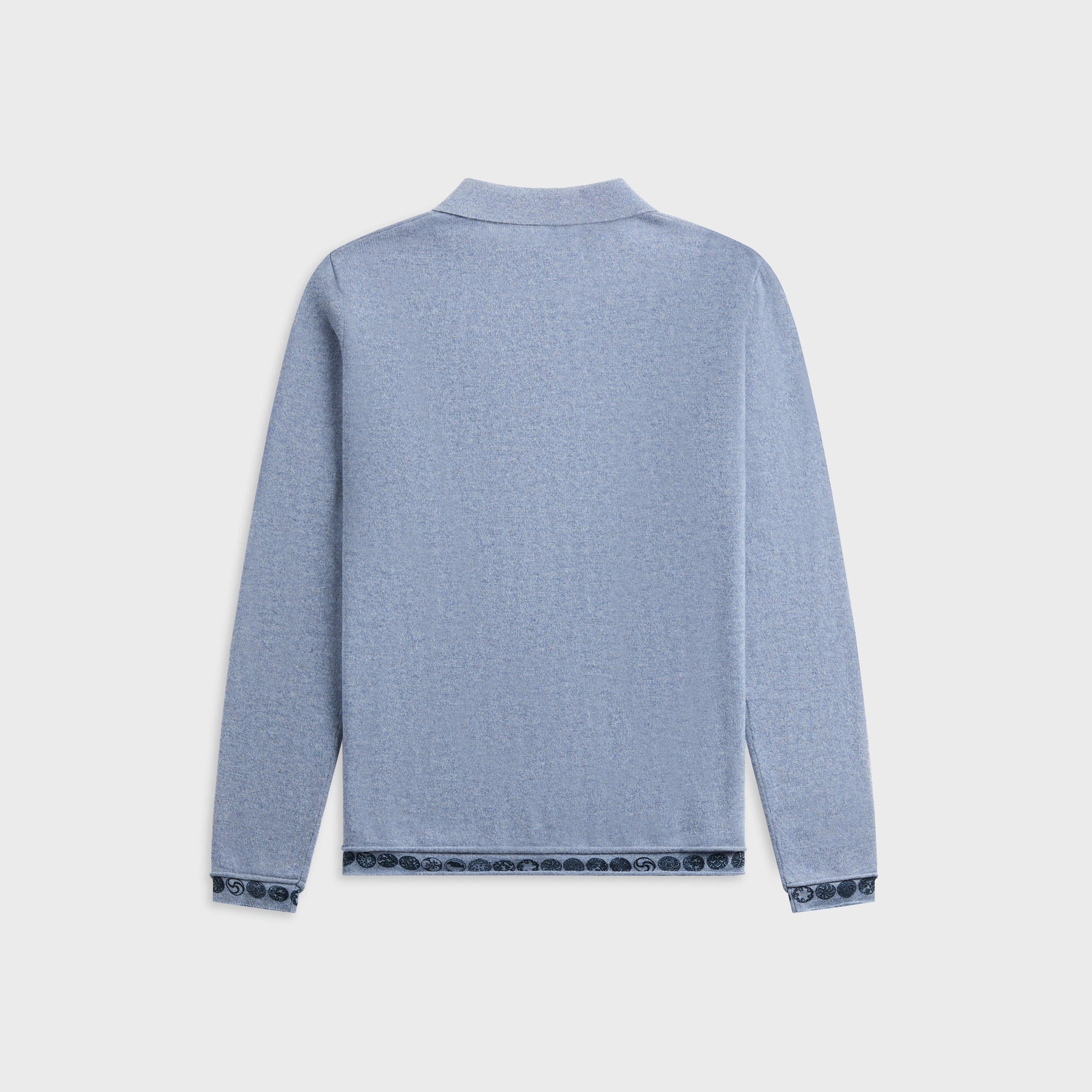 Adrian Cashmere Coin Polo - Blue