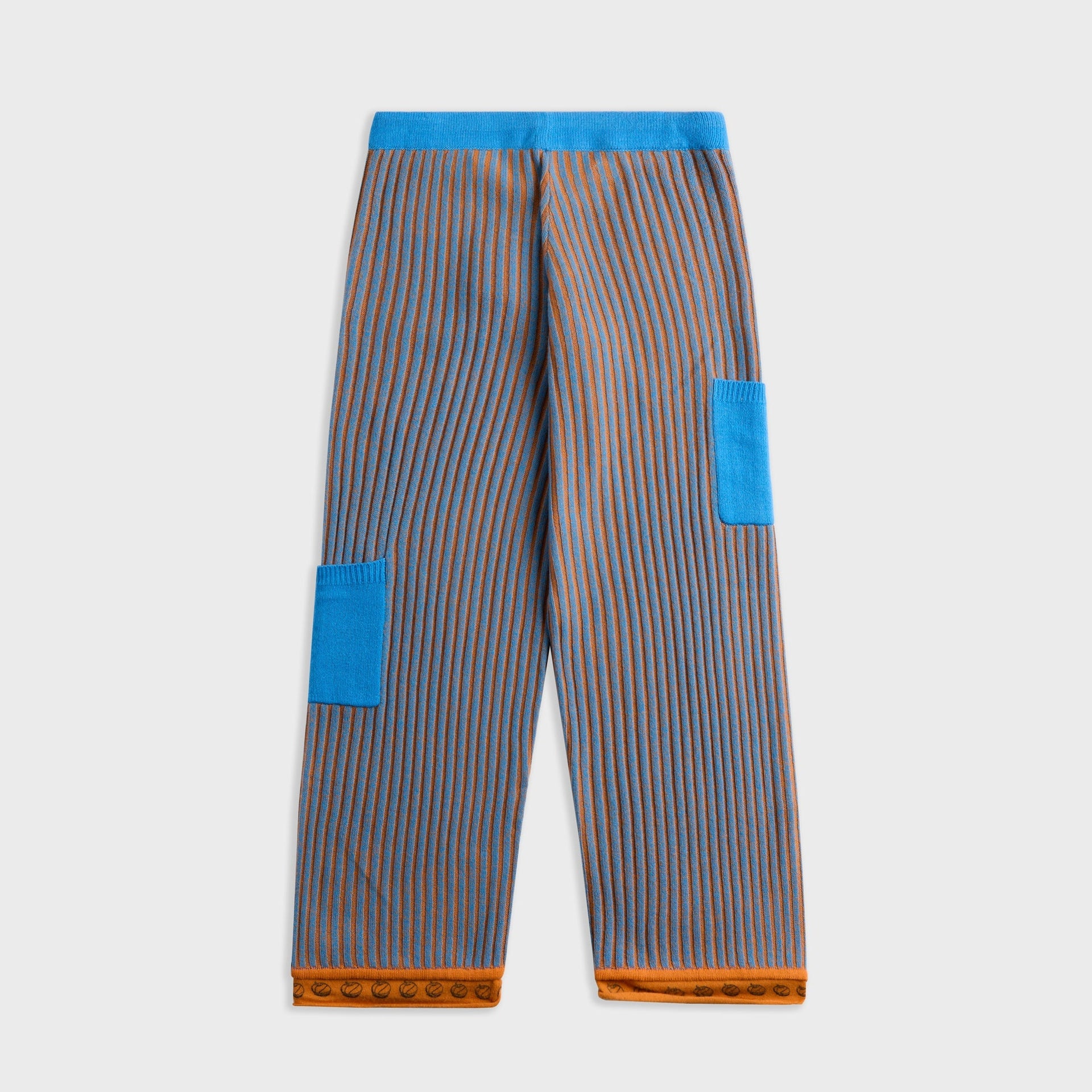 Adrian Cashmere Court Ribbed Track Pant - Orange