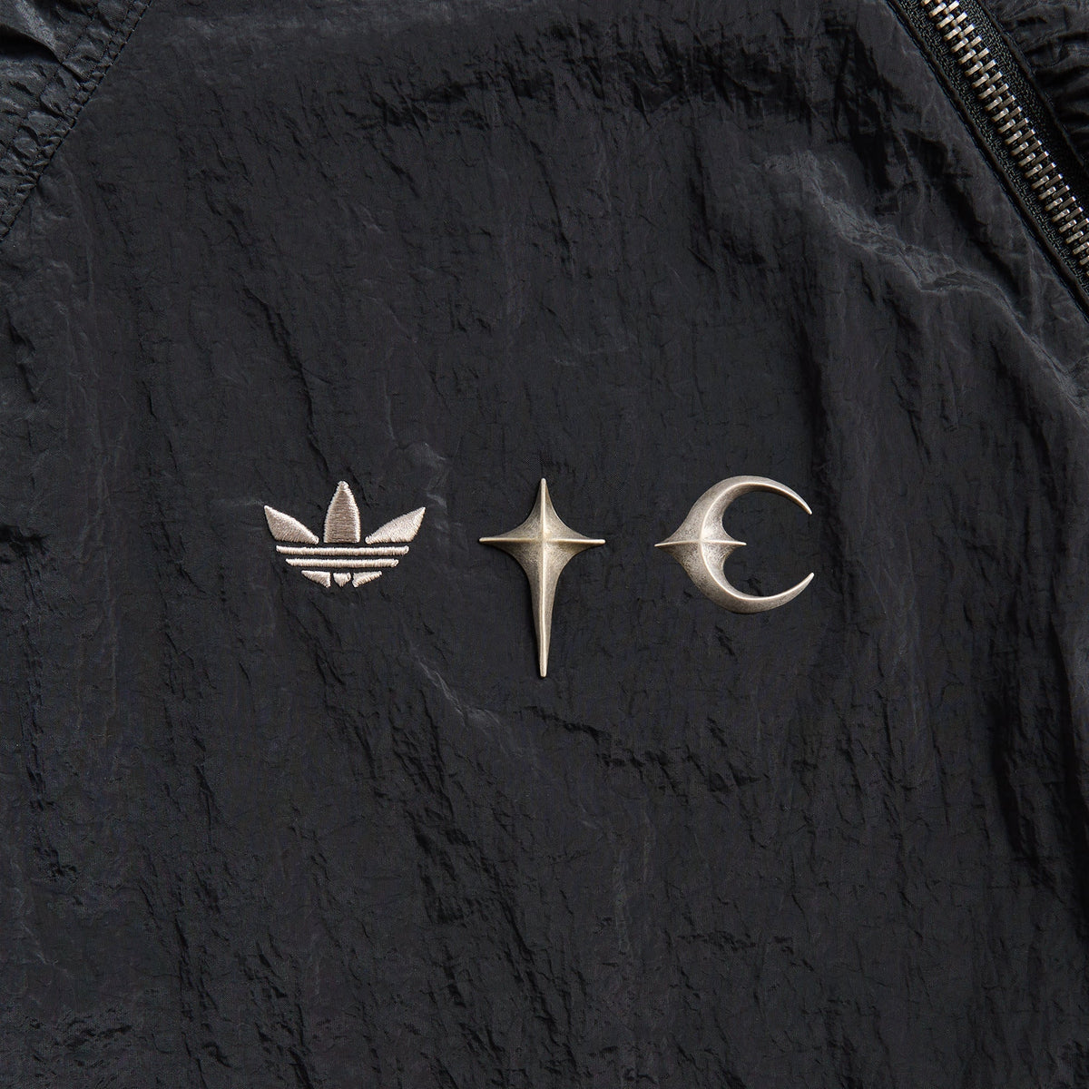 adidas x Thug Club Teamgeist Woven Track Top - Black / Silver Metallic