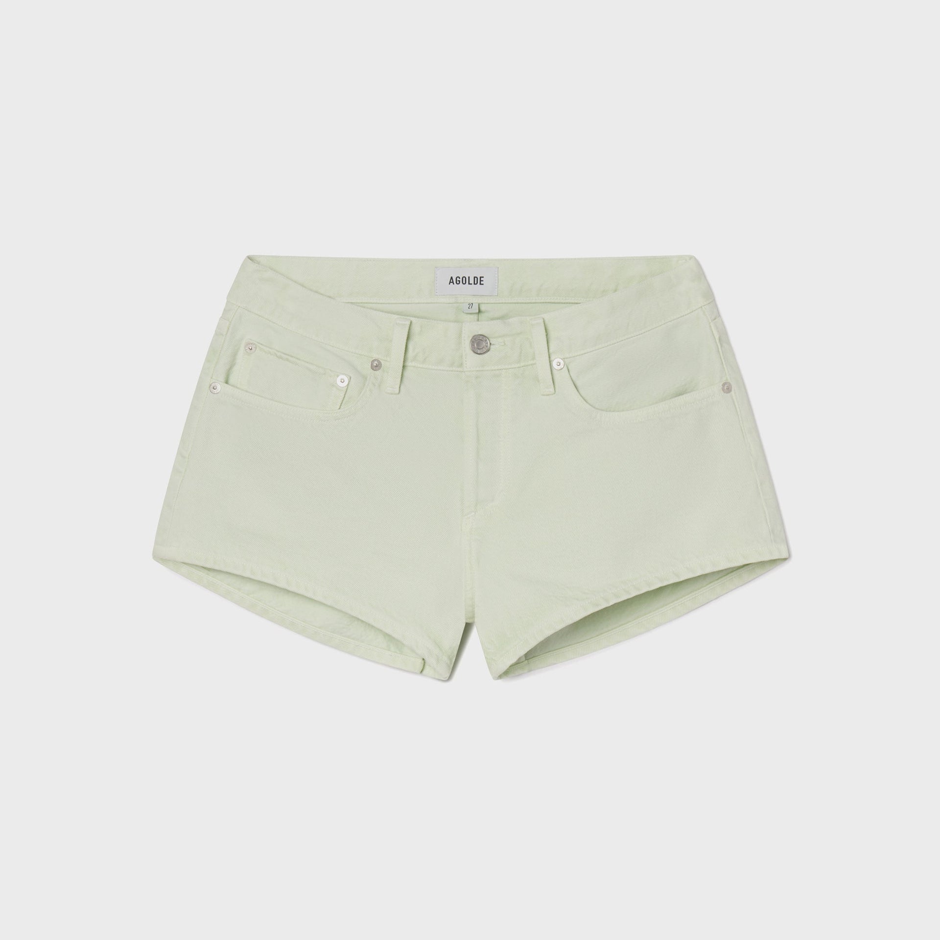 Agolde Low Rise Parker Short - Mint Cream