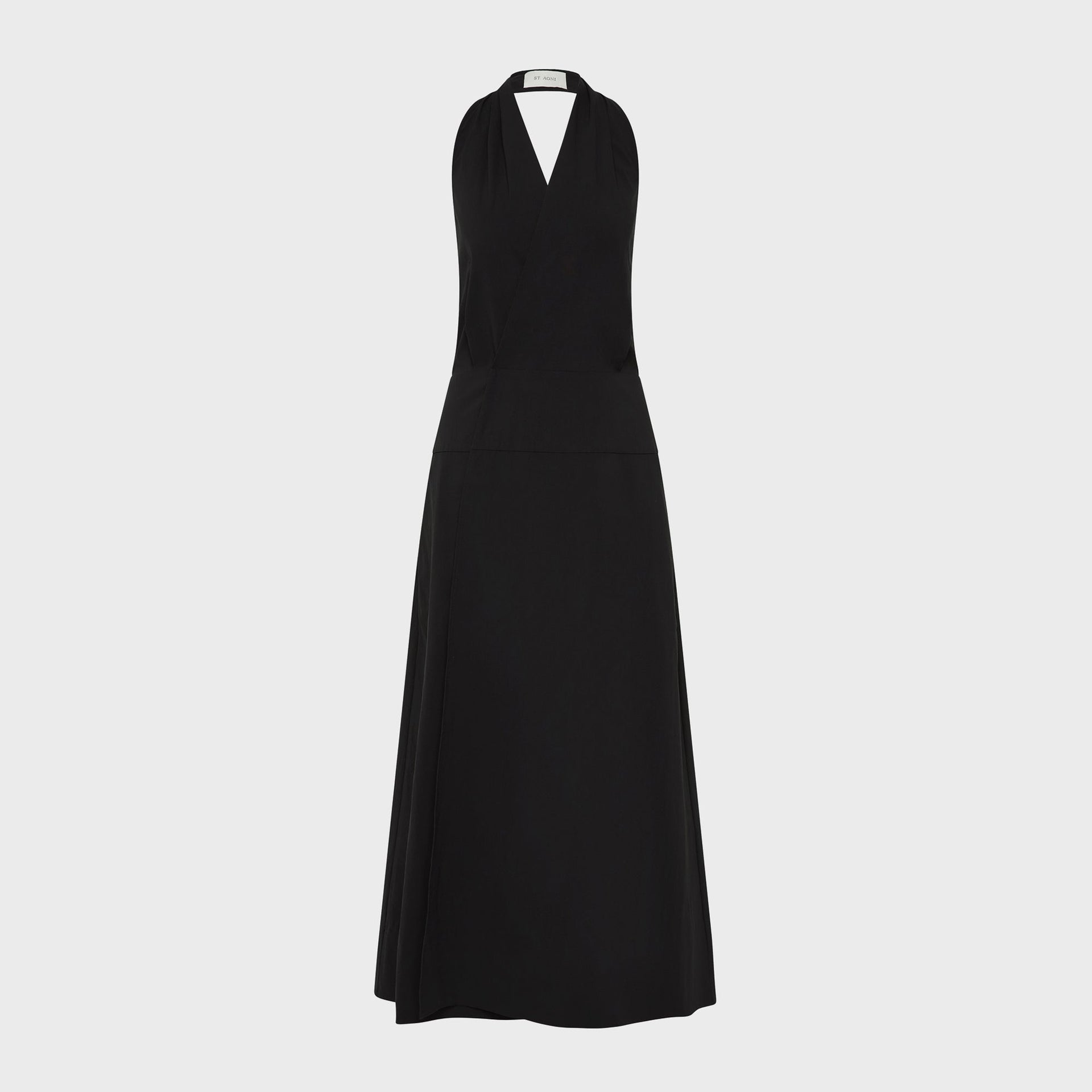 St. Agni Halter Wrap Dress - Black