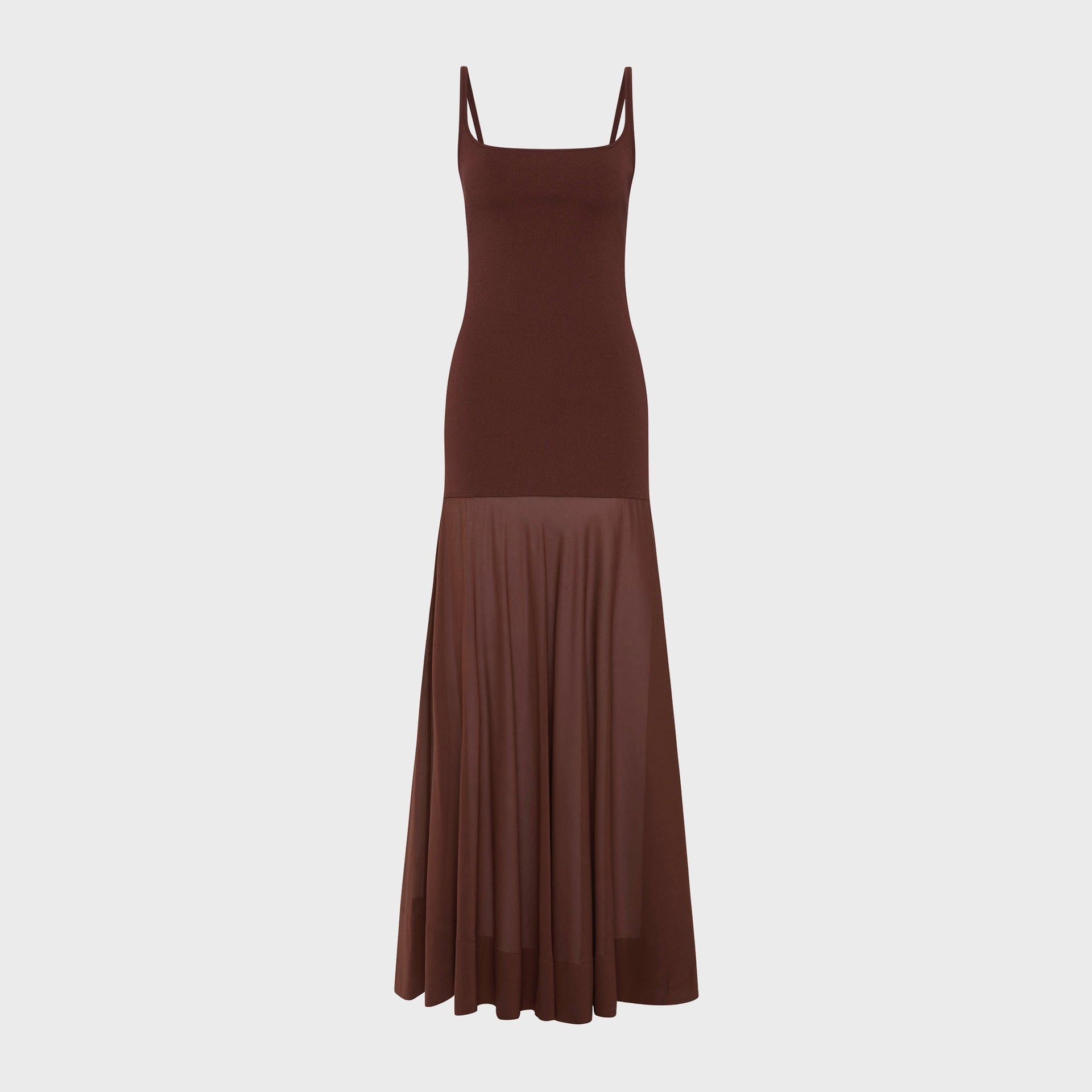 St. Agni Sheer Silk Circle Hem Dress - Liquer