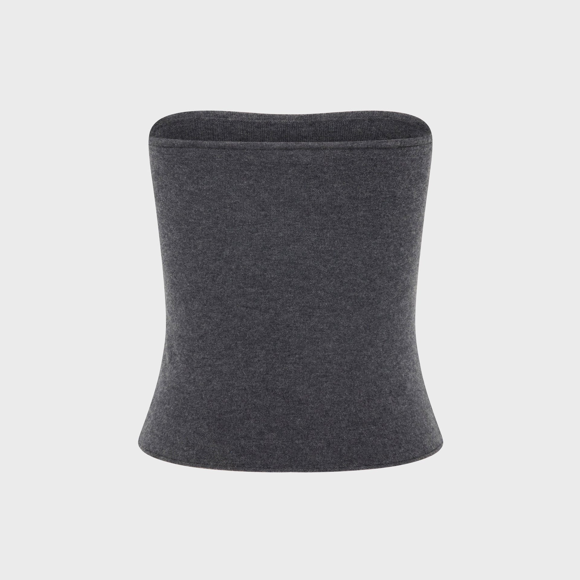 St. Agni Wool Strapless Top - Iron Melange