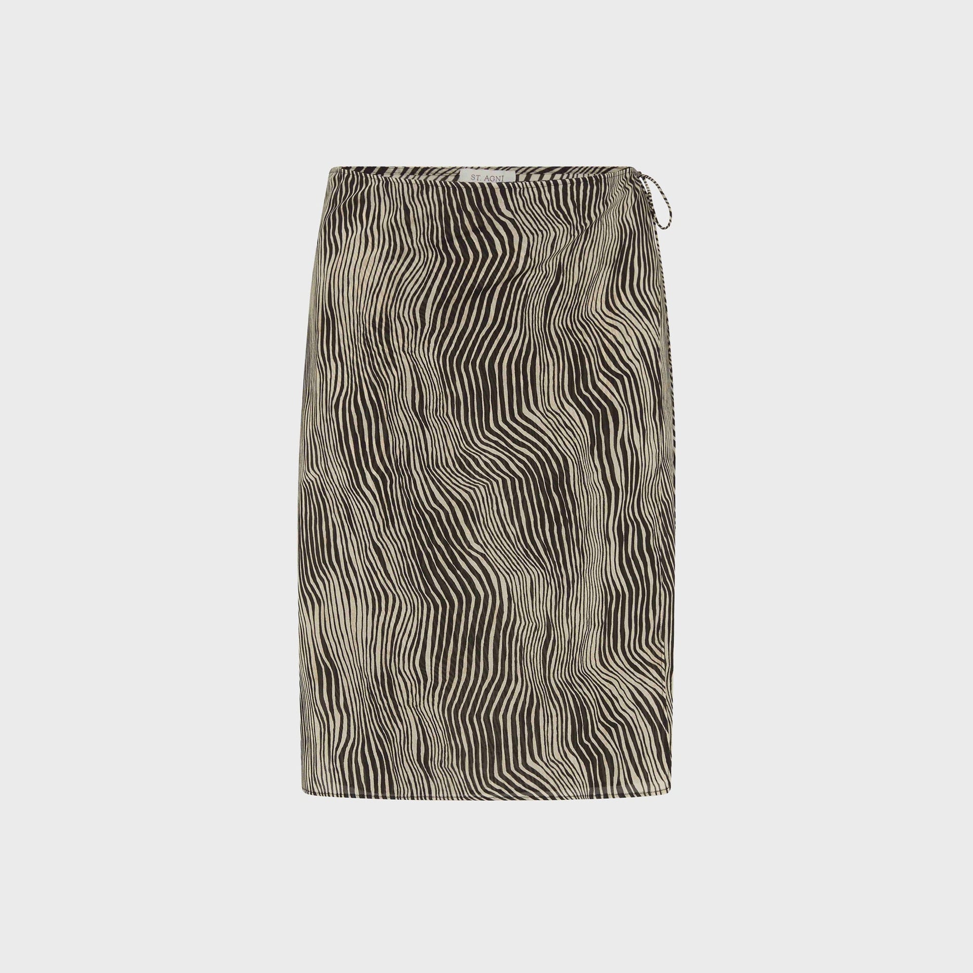 St. Agni Savannah Silk Wrap Skirt - Sand