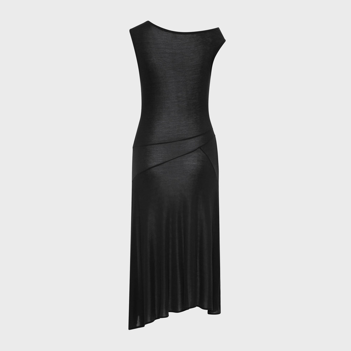 St. Agni Fine Jersey Off Shoulder Dress - Charcoal