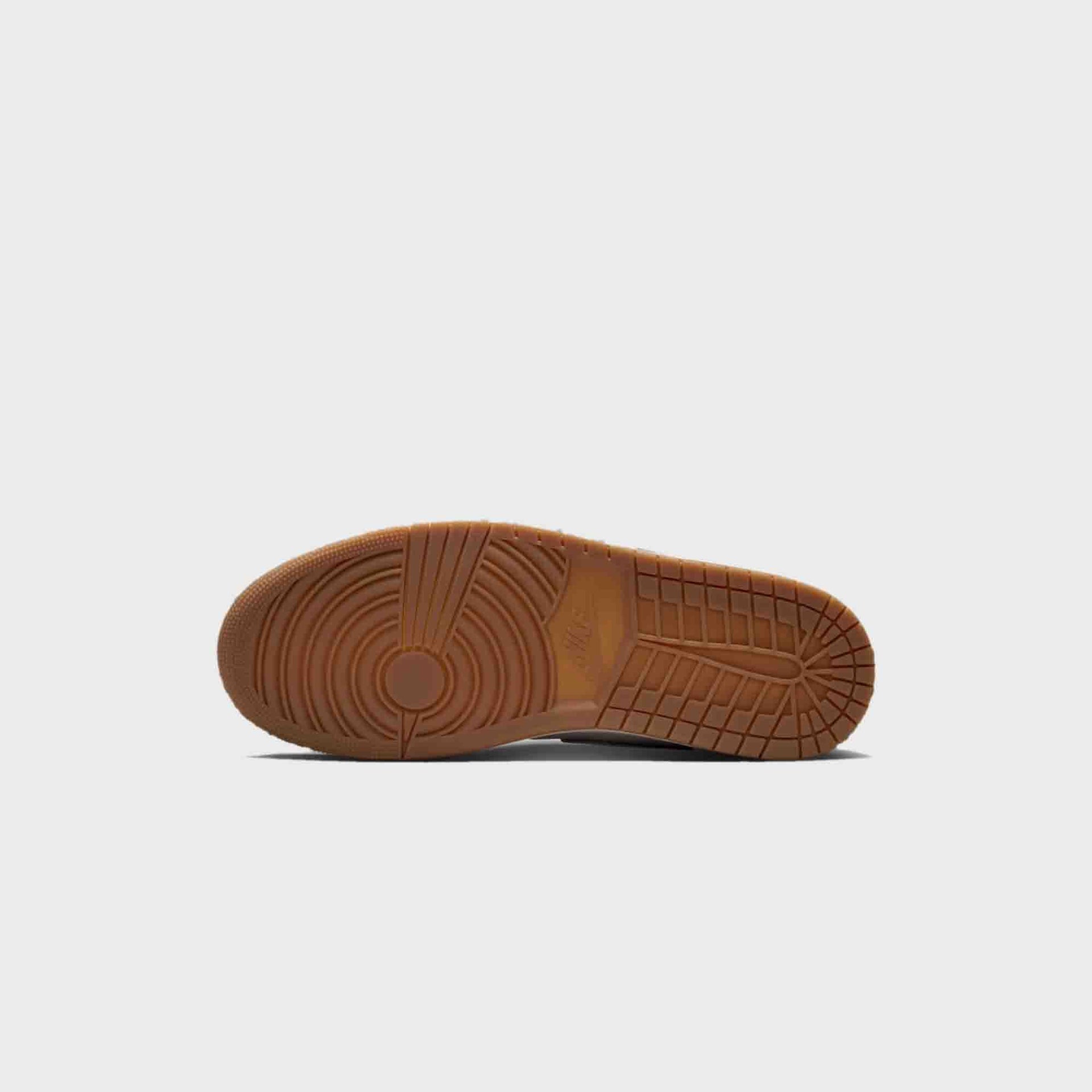 Air Jordan 1 Mid SE gum rubber outsole with circular pivot point and herringbone tread