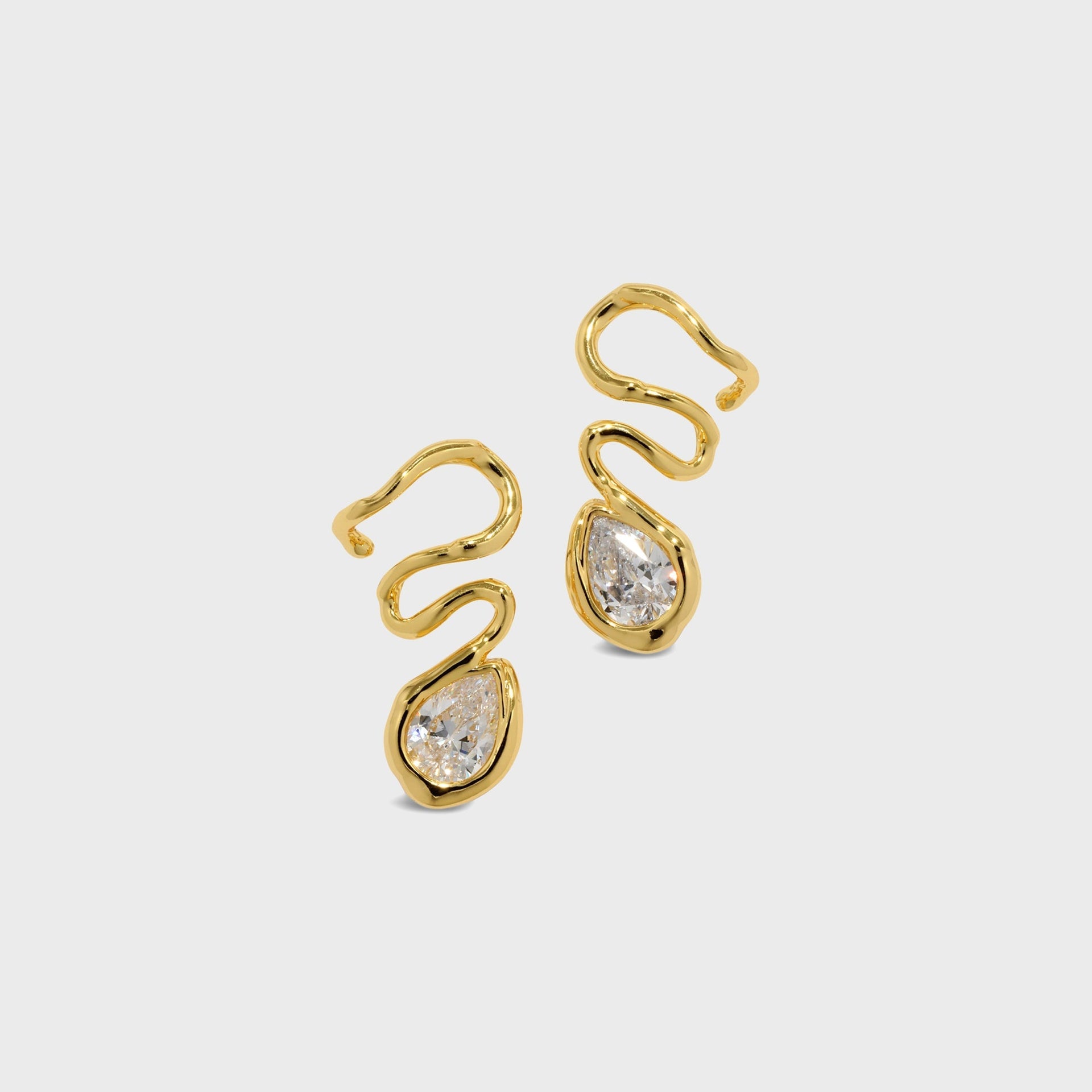Alexis Bittar Asterales Floating CZ Vine Post Earrings - Gold
