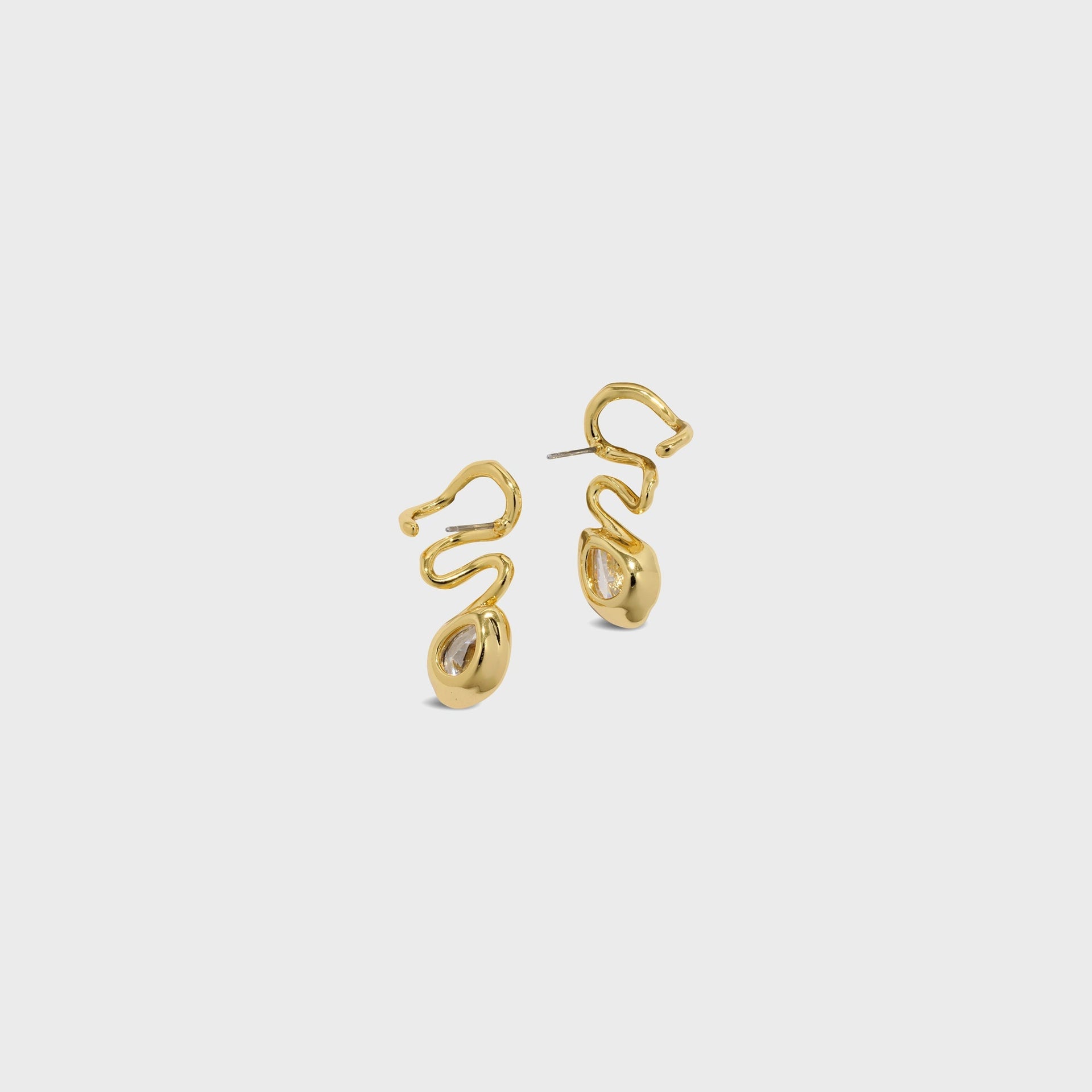 Alexis Bittar Asterales Floating CZ Vine Post Earrings - Gold