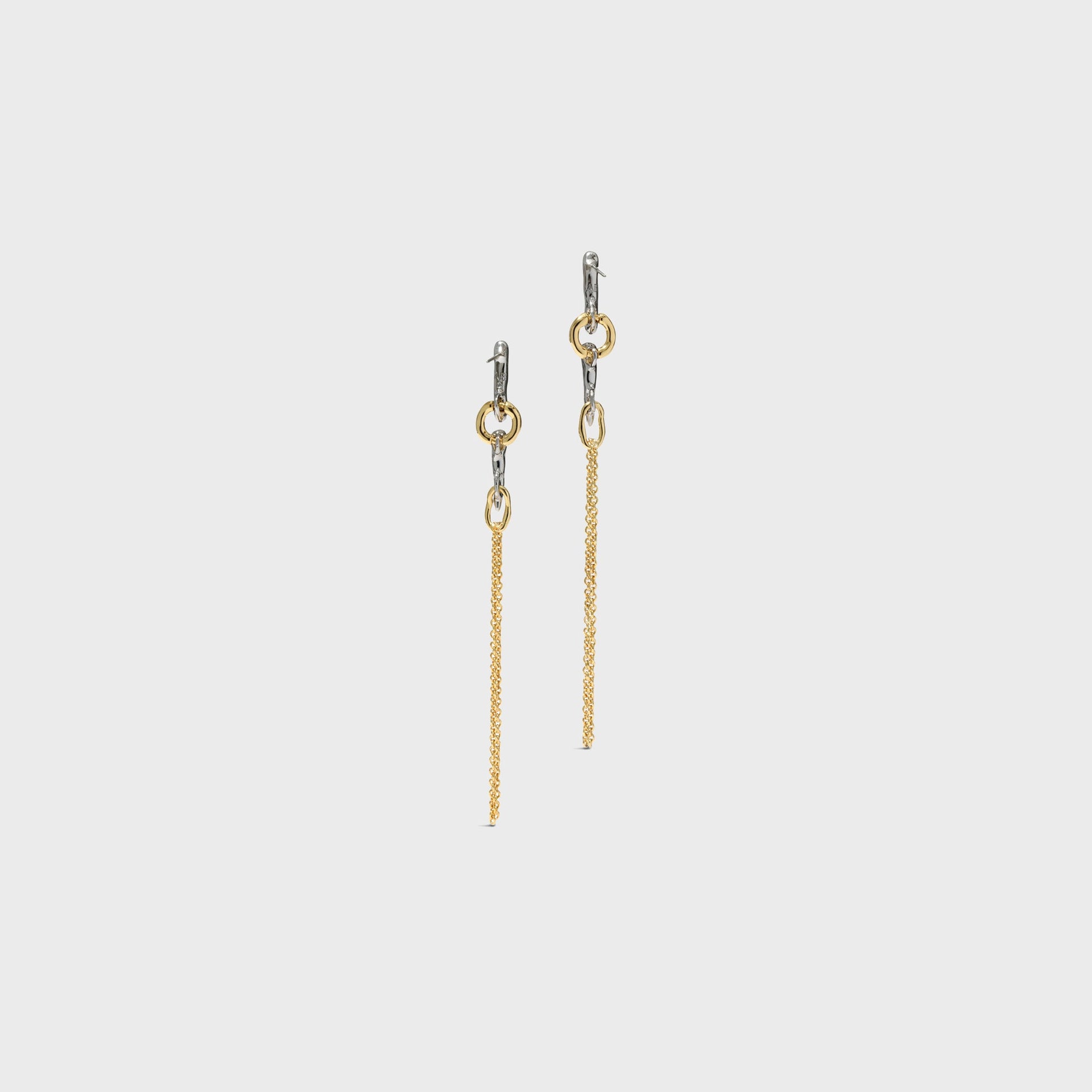 Alexis Bittar Solanales Crystal Spear Chain Drop Earrings - Gold / Silver