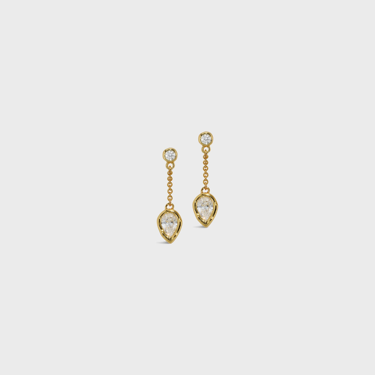 Alexis Bittar Asterales Gold Link Pear Drop Earring - Gold