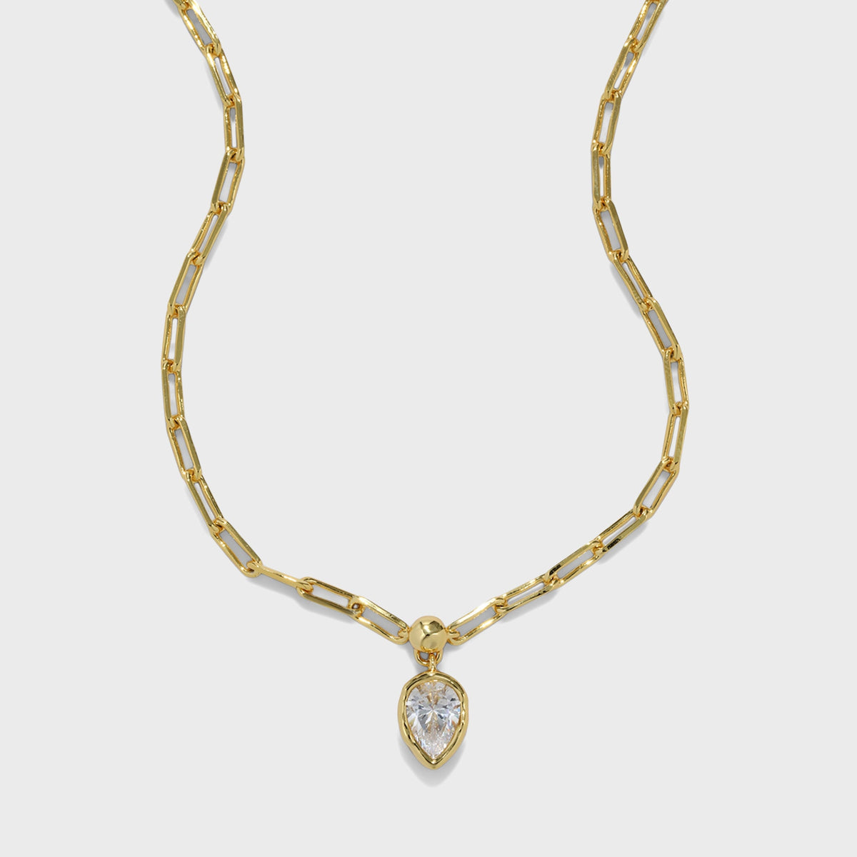 Alexis Bittar Cubic Zirconia Asterales Petite Drop Necklace - Yellow Gold