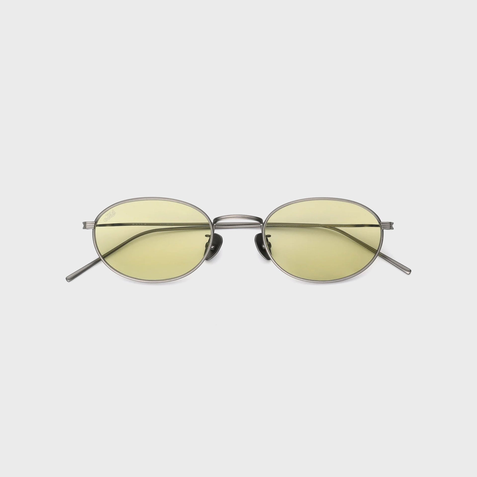 Akila Petal Sunglasses - Brushed Gunmetal / Chartreuse