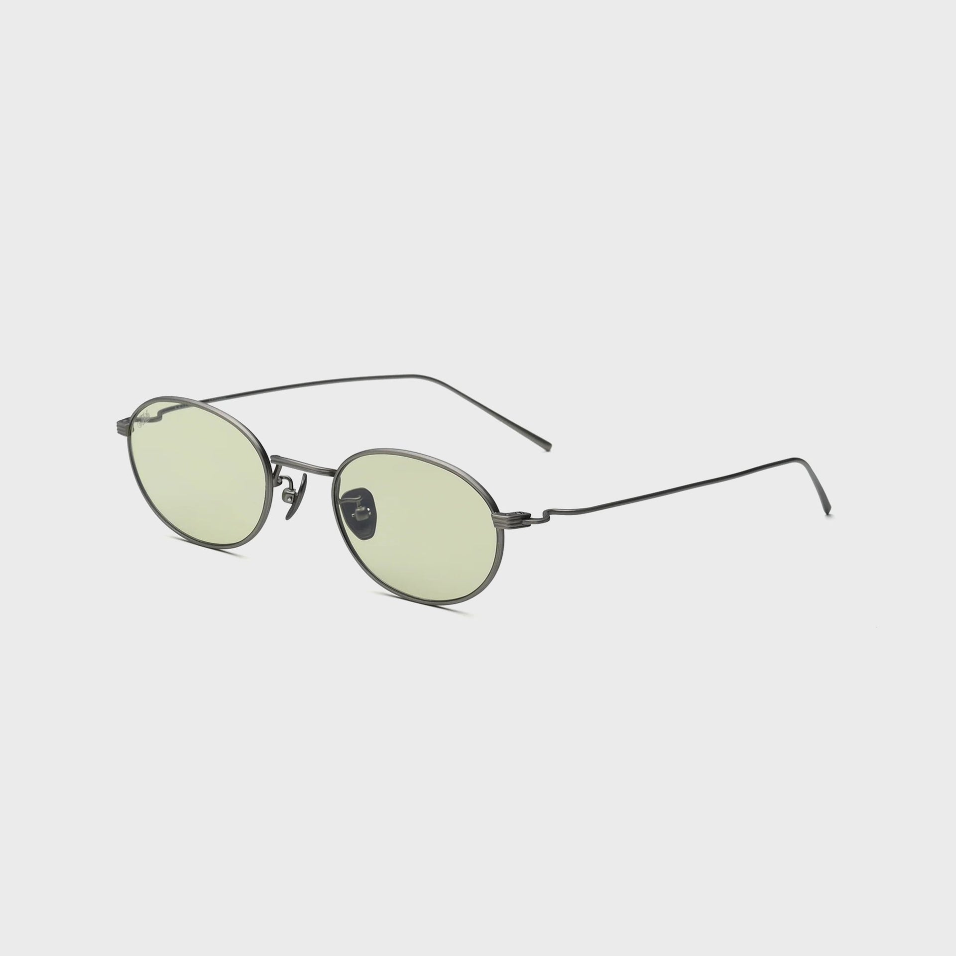 Akila Petal Sunglasses - Brushed Gunmetal / Chartreuse