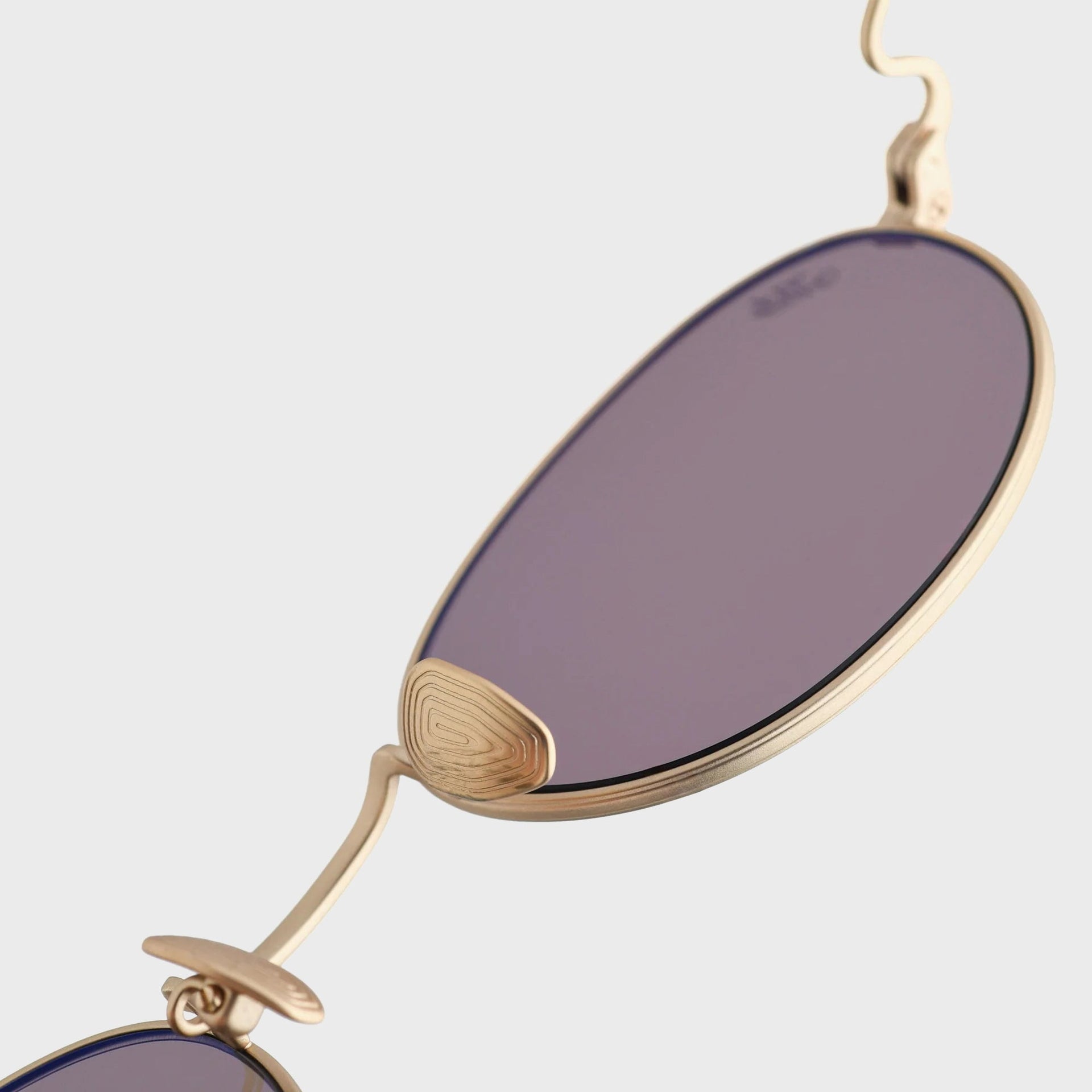 Akila Petal Sunglasses - Brushed Gold / Dark Khaki