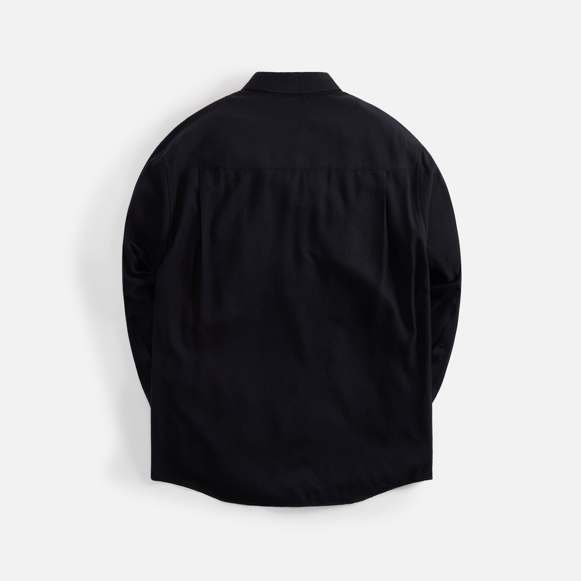 Auralee Airy Wool Viyella Shirt - Dark Navy