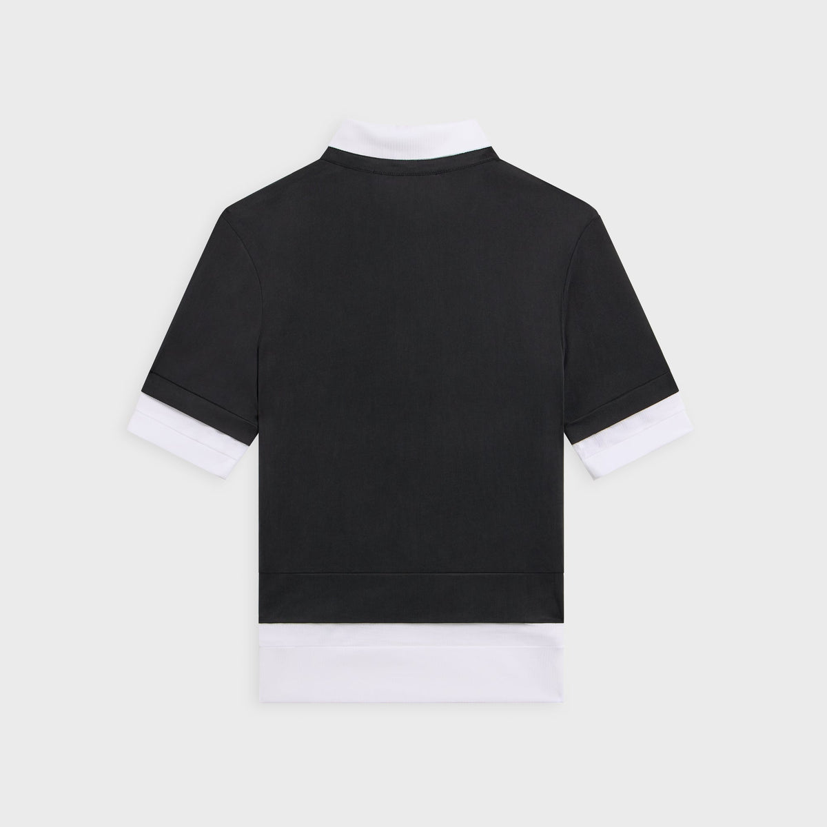 Aya Muse Double Polo Tee - Black / Cream