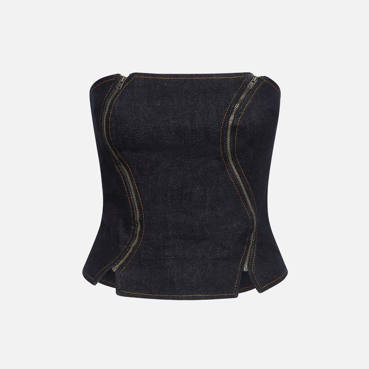 Aya Muse Inle Corset - Blue Raw Denim