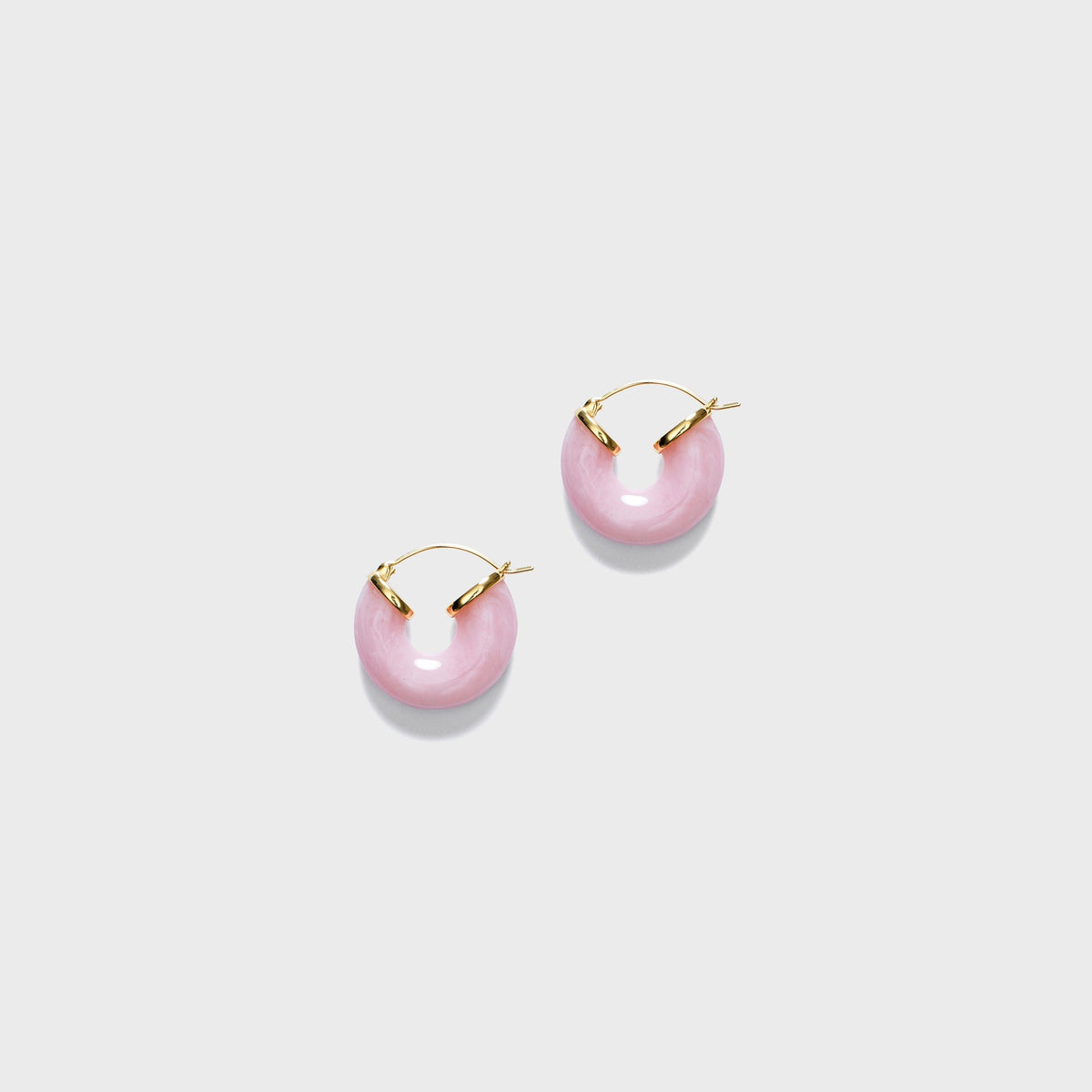 Anni Lu Big Swell Hoops Earrings - Rose Blush