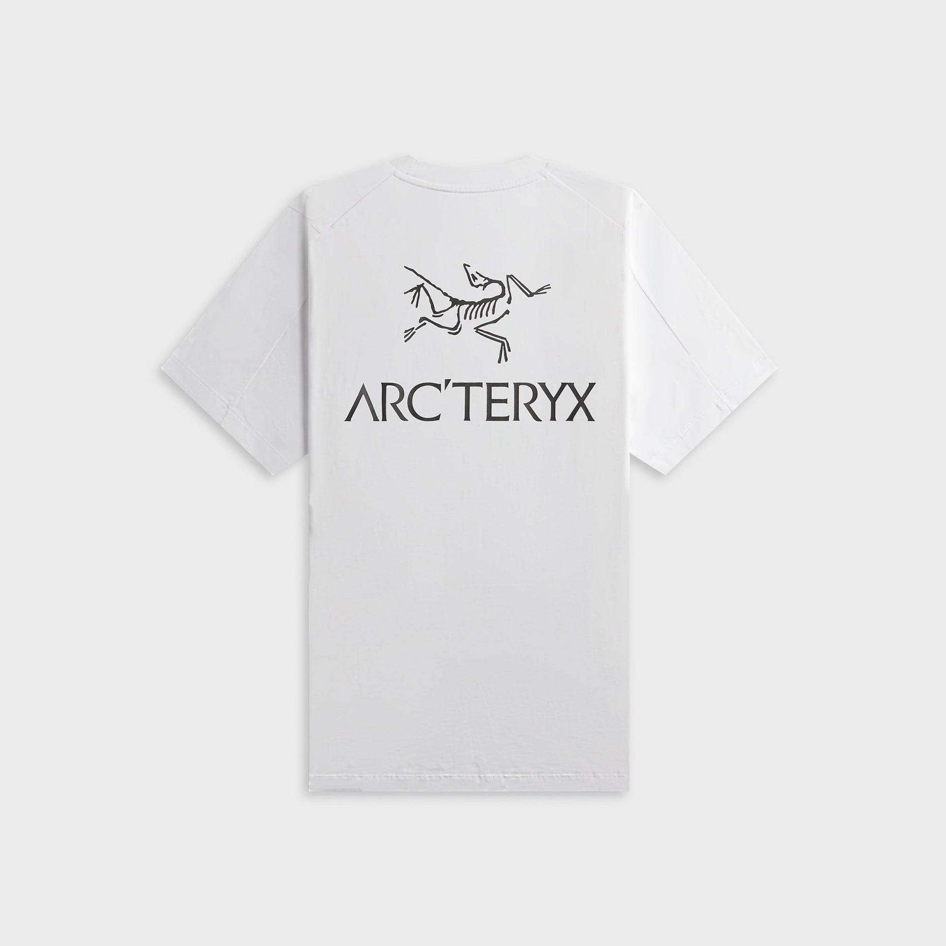 Arc'teryx Kragg SL Cotton Bird Word Short Sleeve Tee - White Light / Black