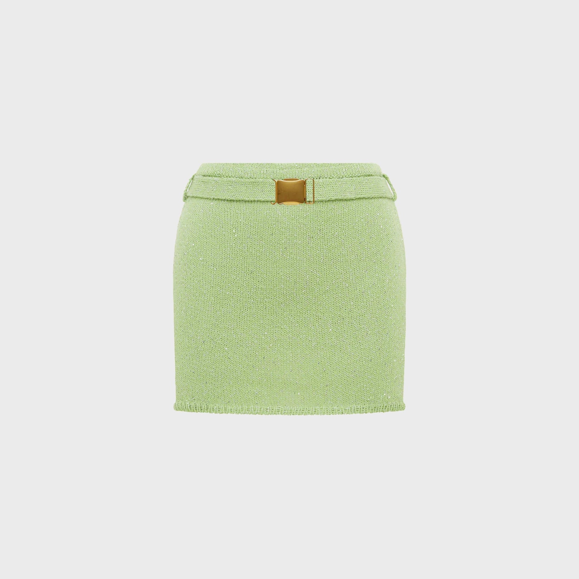 Asta Resort Ana Belted Mini Skirt - Lime Green