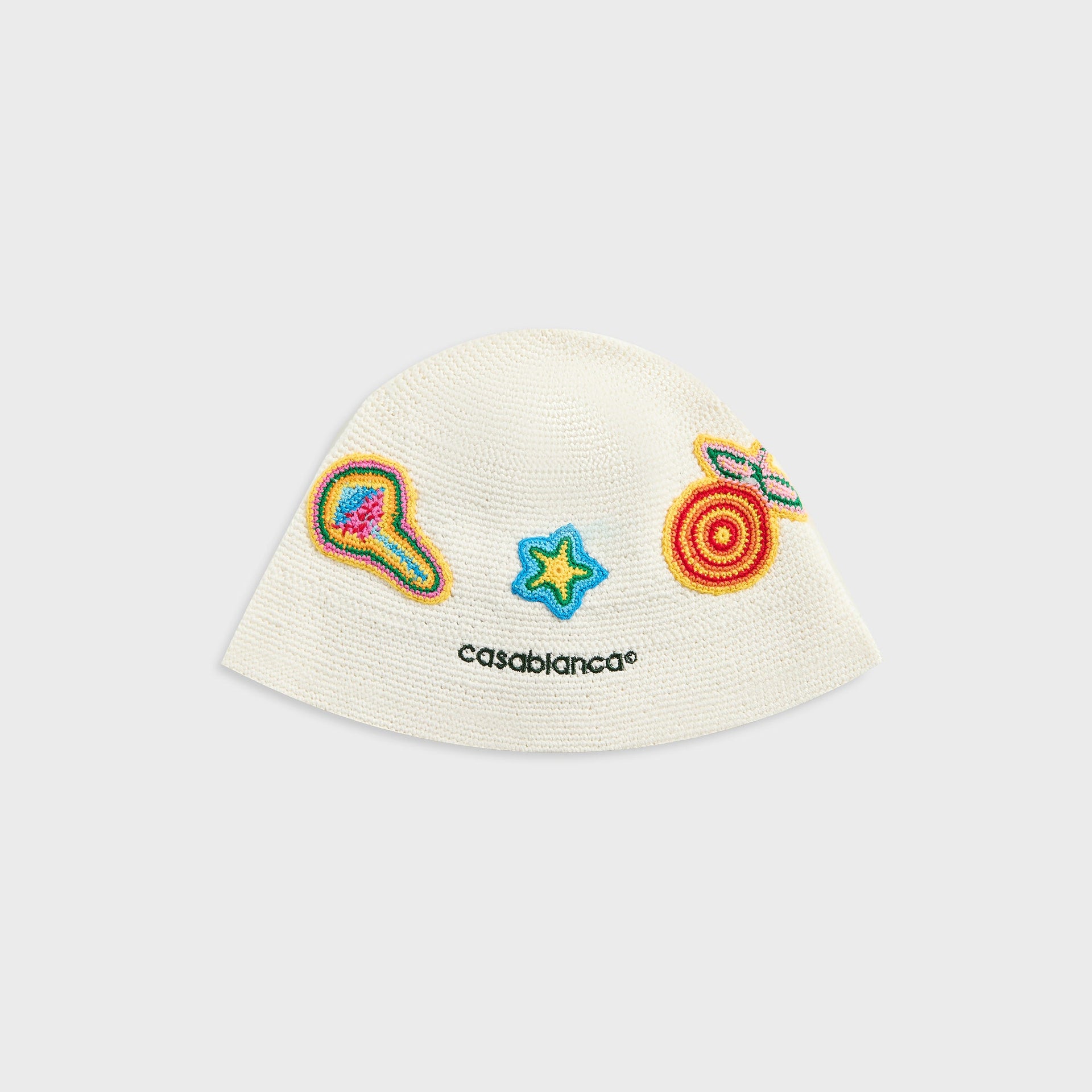 Casablanca Crochet Hat in White