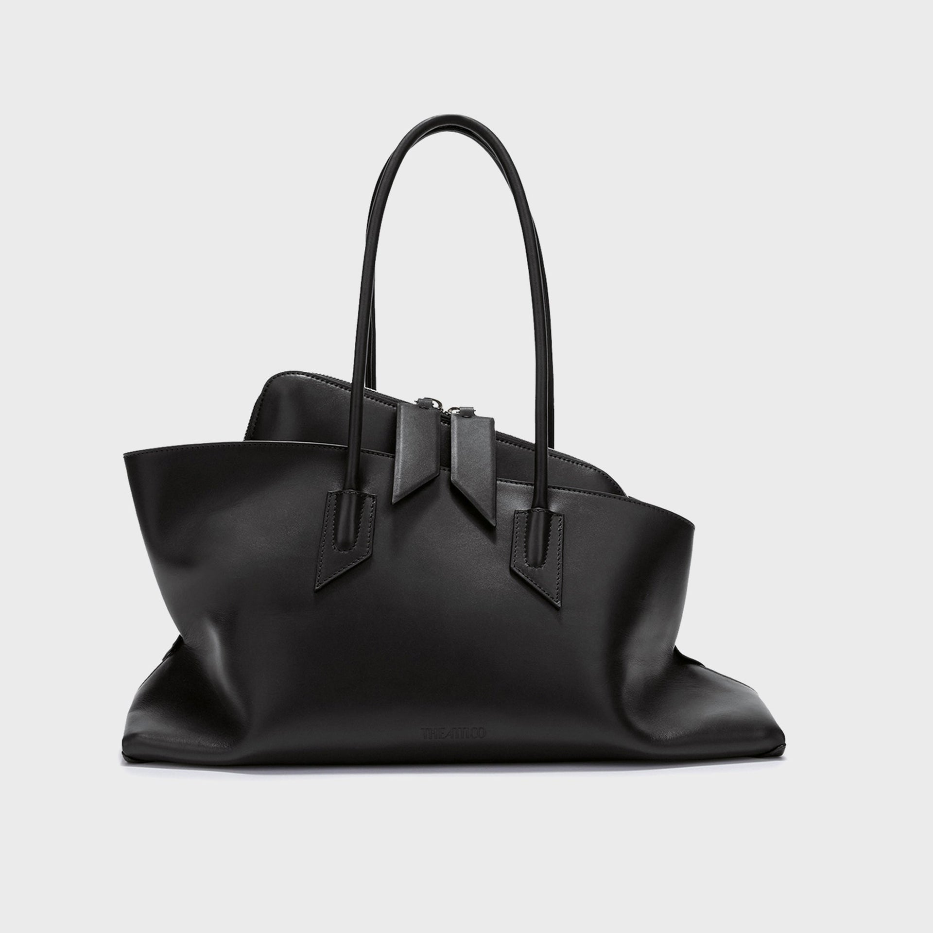 The Attico La Passeggiata Medium Top Handle Bag - Black