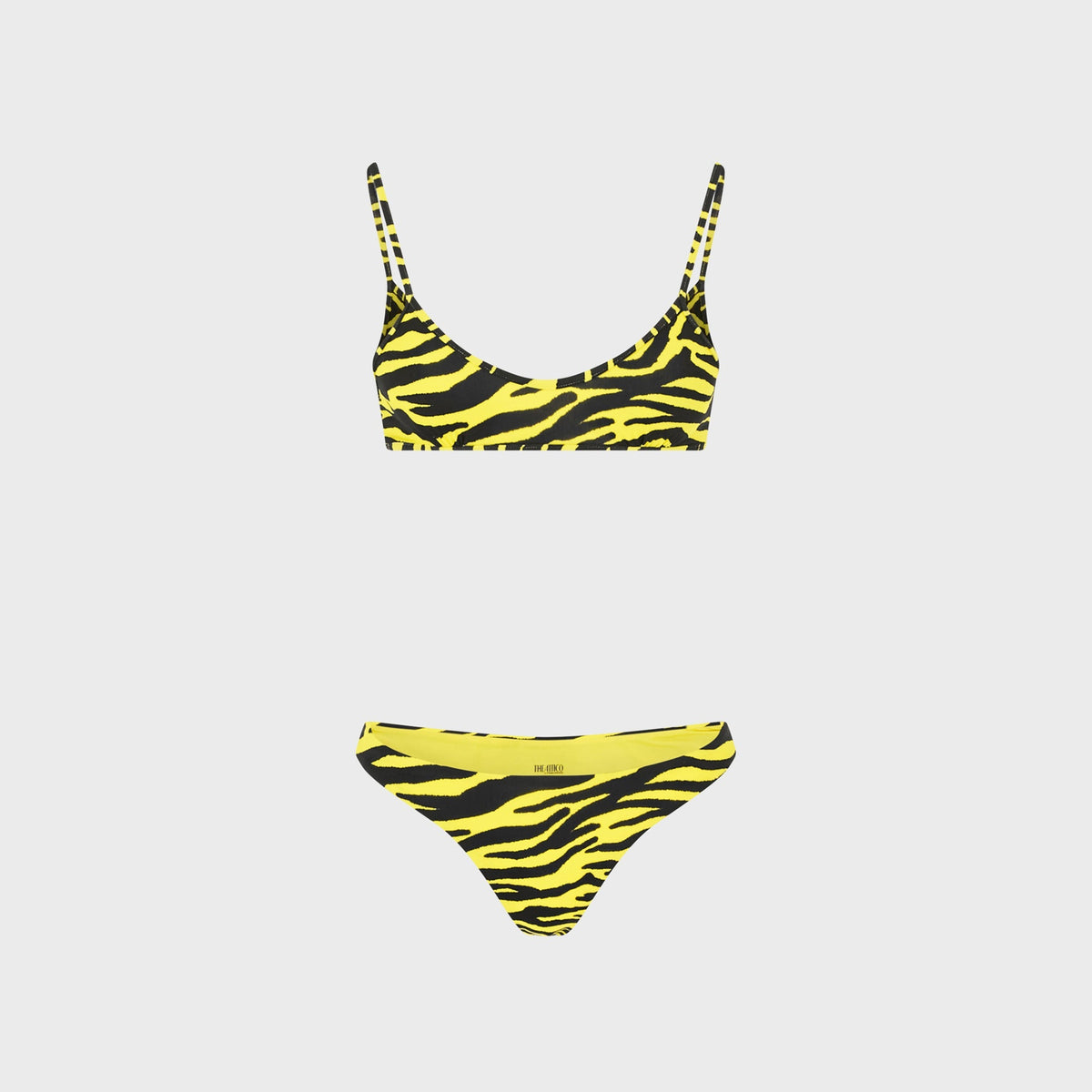 The Attico Zebra Bikini Set - Yellow