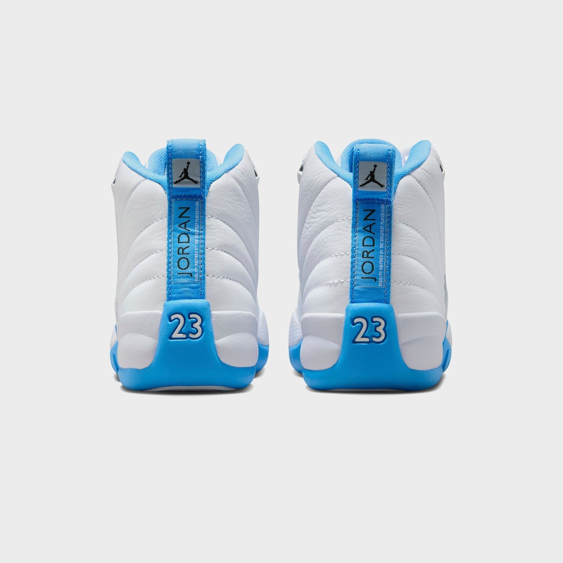 Jordan GS Jordan 12 Retro - White / Metallic Silver / University Blue