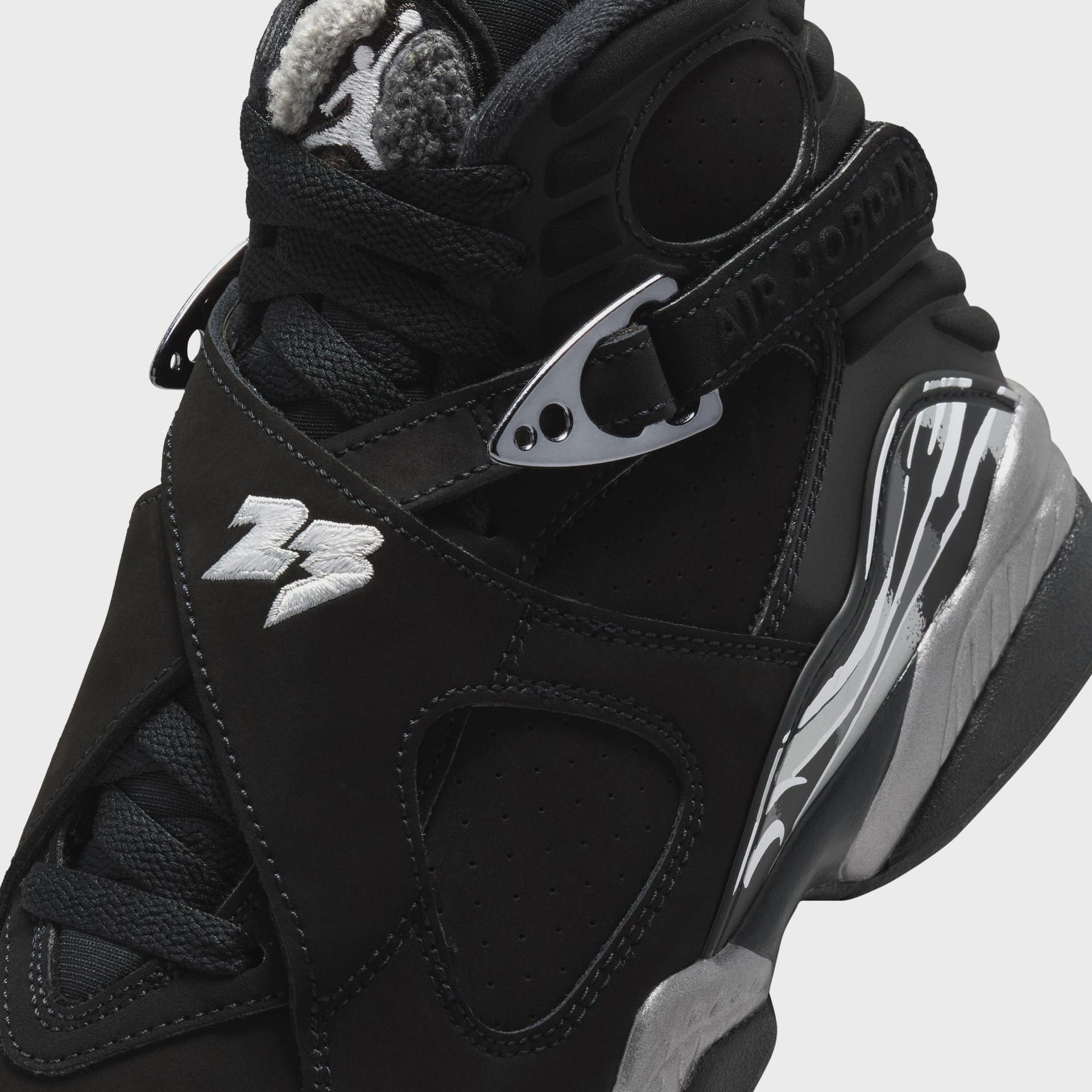 Jordan GS Air Jordan 8 Retro - Black / Light Graphite / White