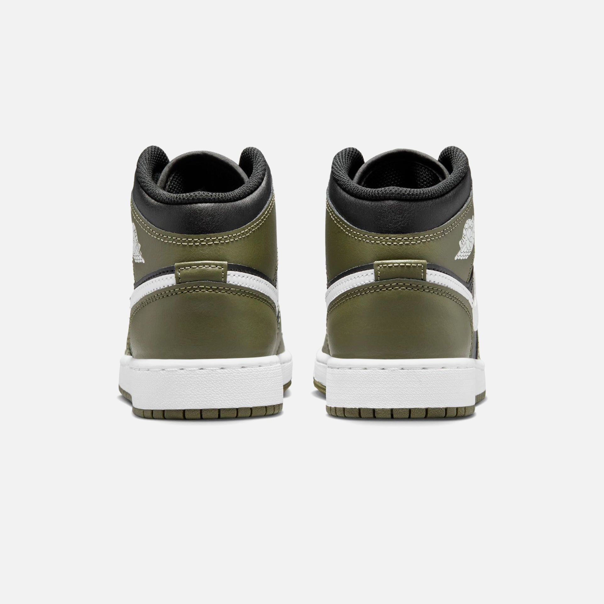 Jordan Air Jordan 1 Mid - Black / White / Medium Olive