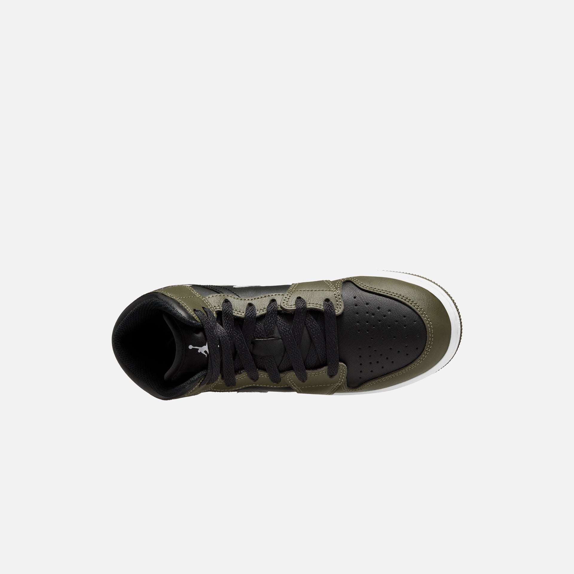 Jordan Air Jordan 1 Mid - Black / White / Medium Olive
