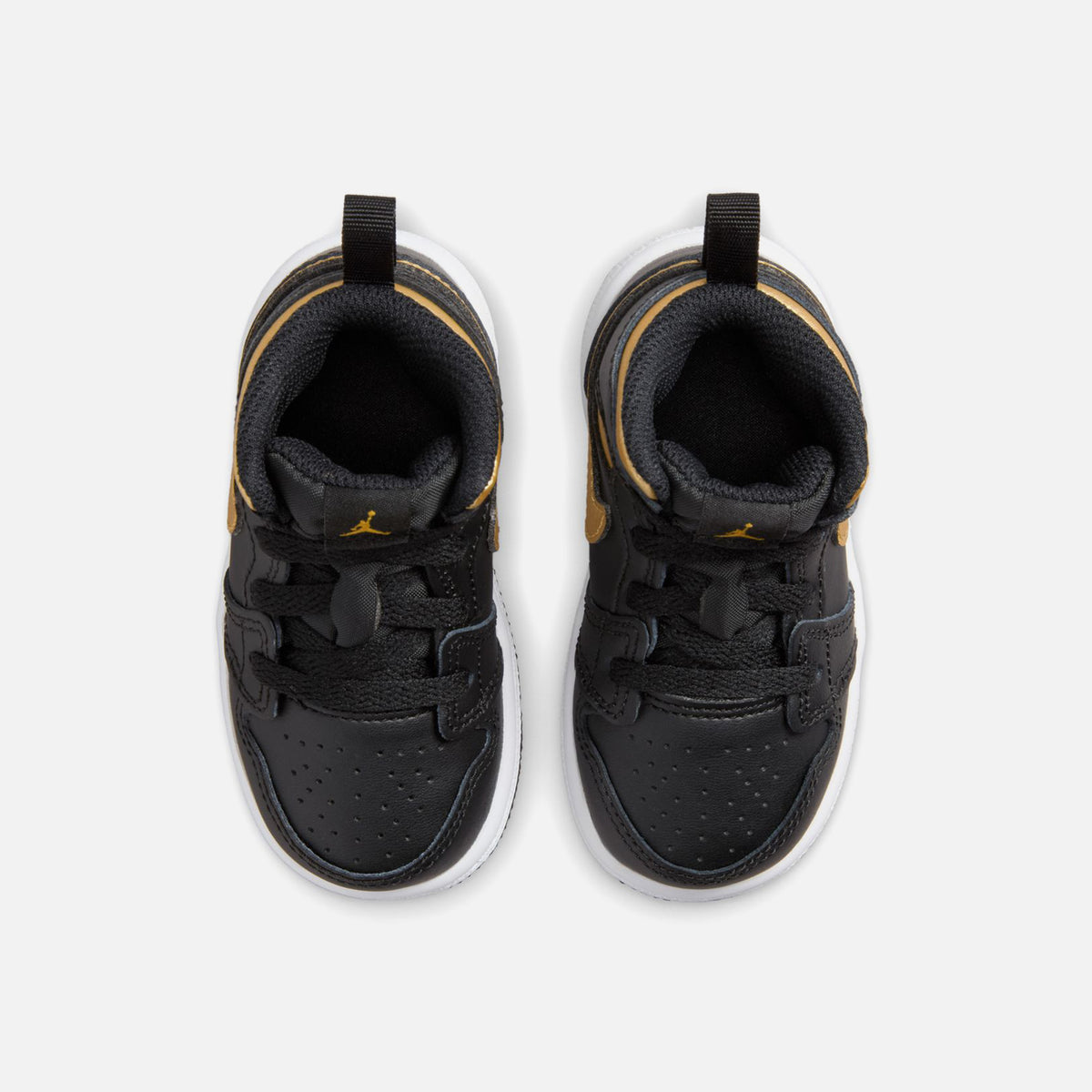 Jordan Air Jordan Toddler 1 Mid - Black / Metallic Gold / White