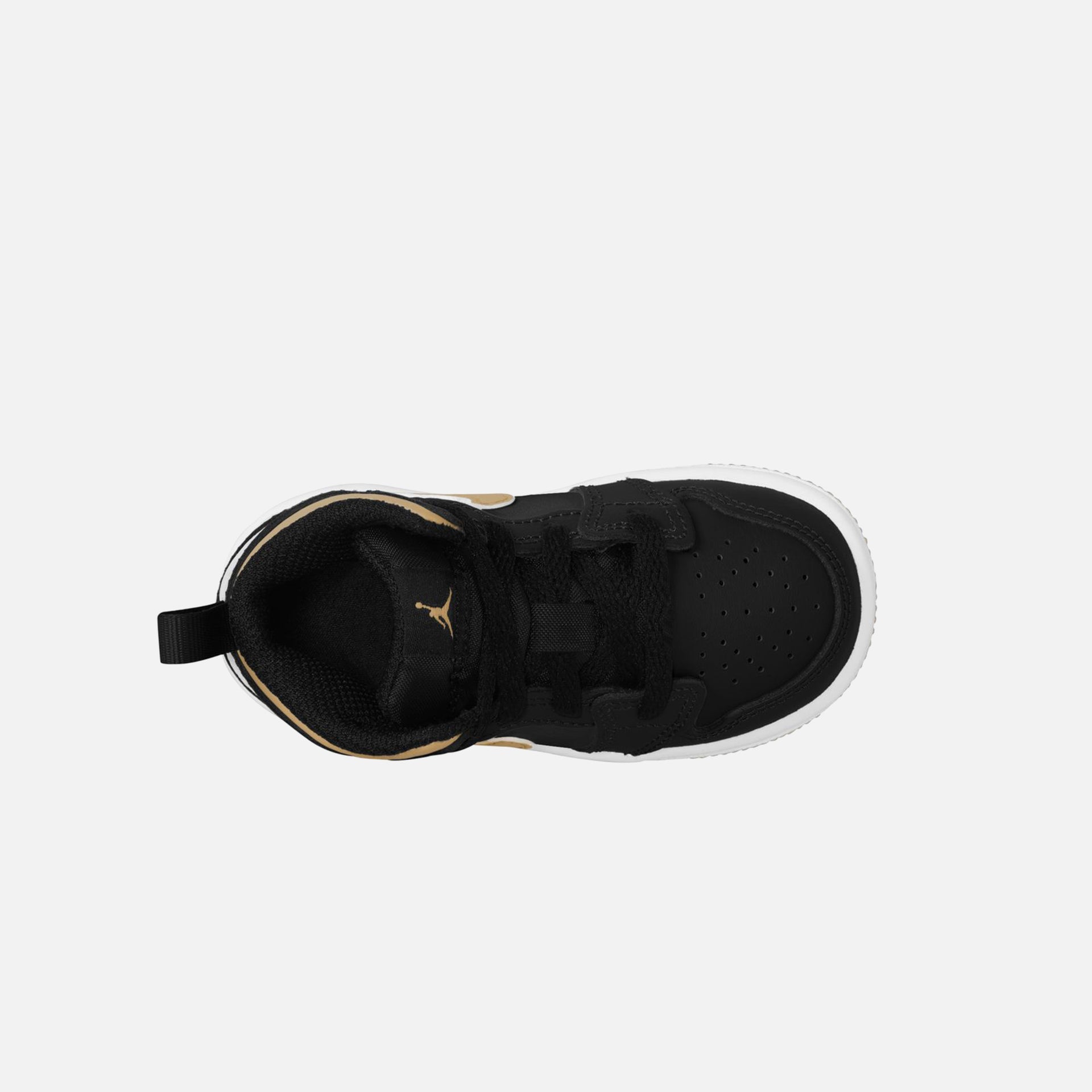 Jordan Air Jordan Toddler 1 Mid - Black / Metallic Gold / White