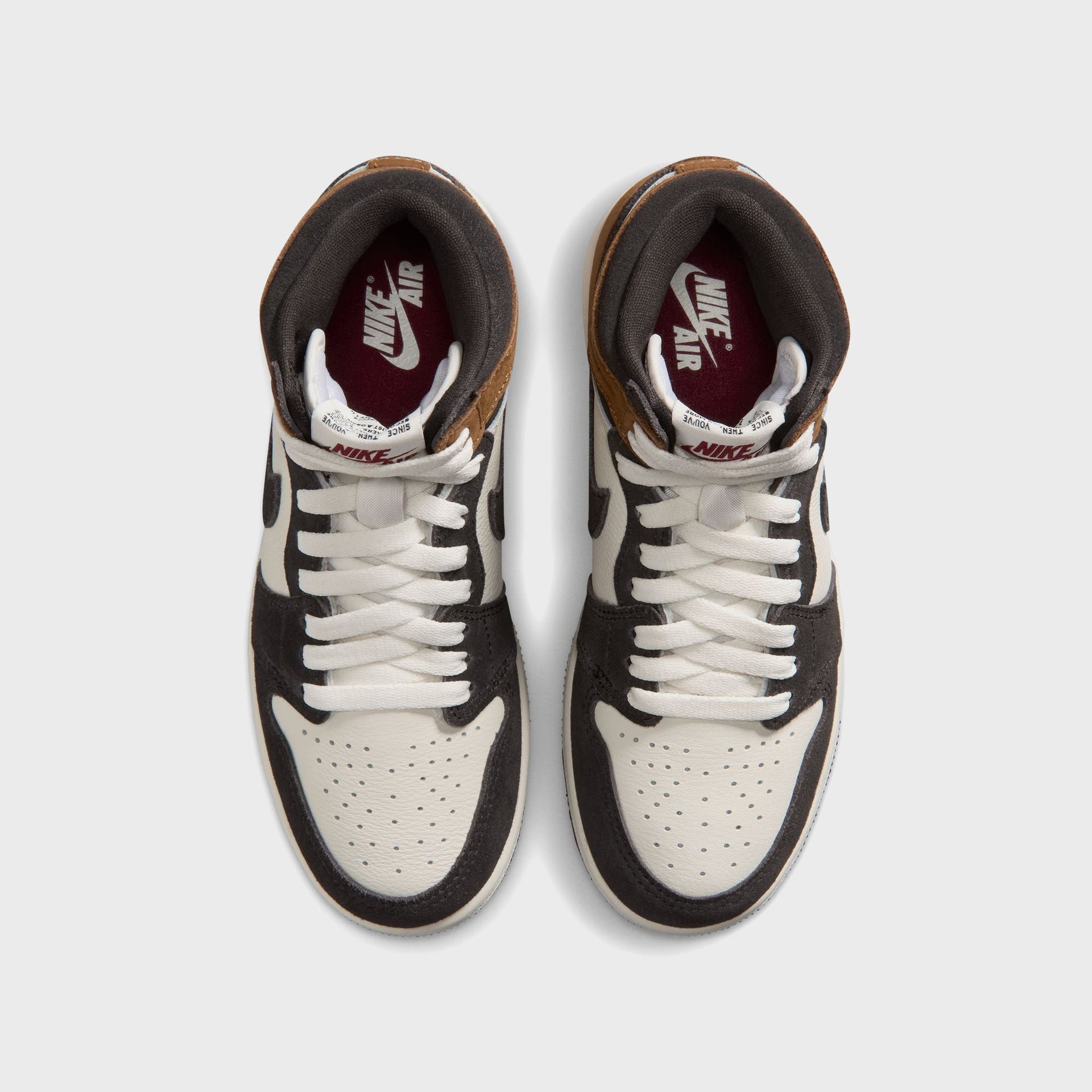 Jordan GS Air Jordan 1 High OG - Shadow Brown / Soft Pearl / Light British Tan / Team Red